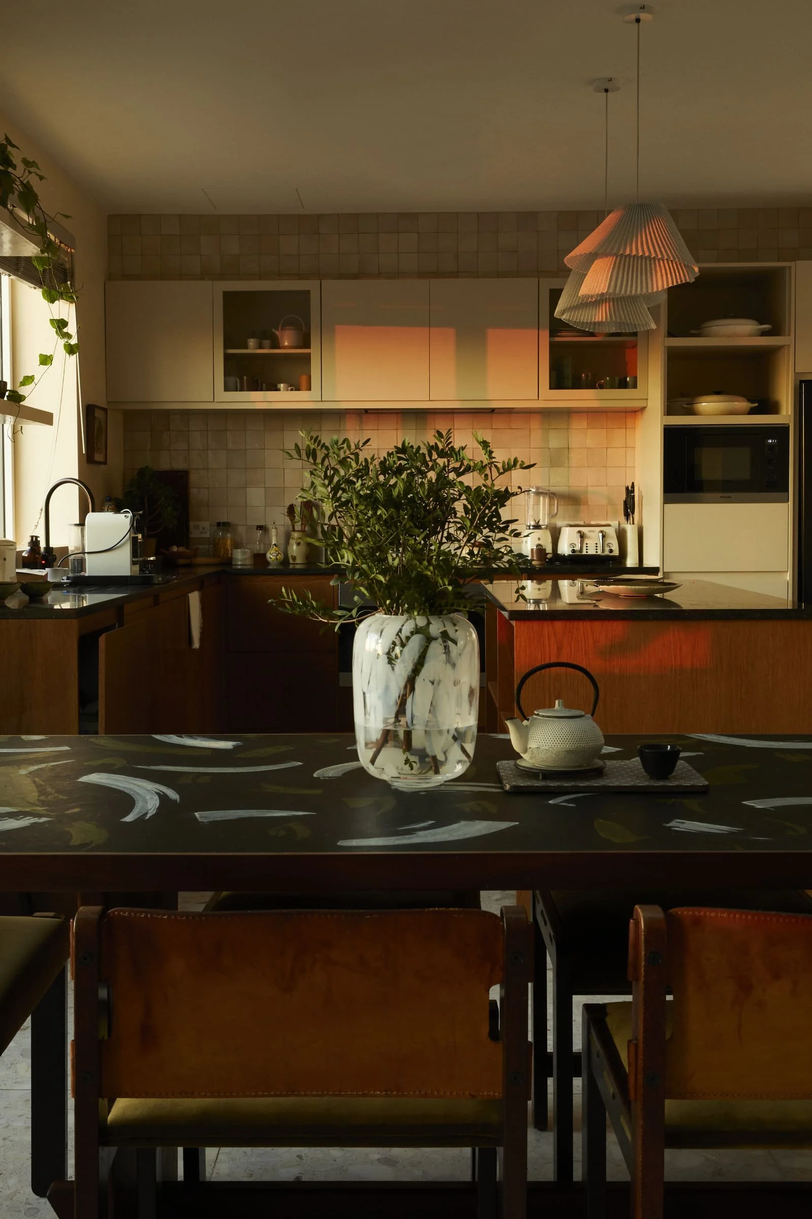 Warm and textural living space designed by Studio Shan