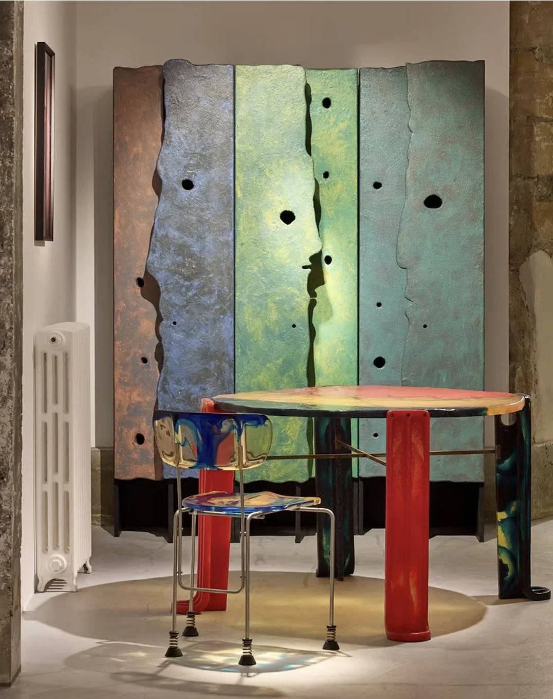 Radical collectible design furniture and sculptural pieces staged in immersive exhibition at Pulp Galerie Paris