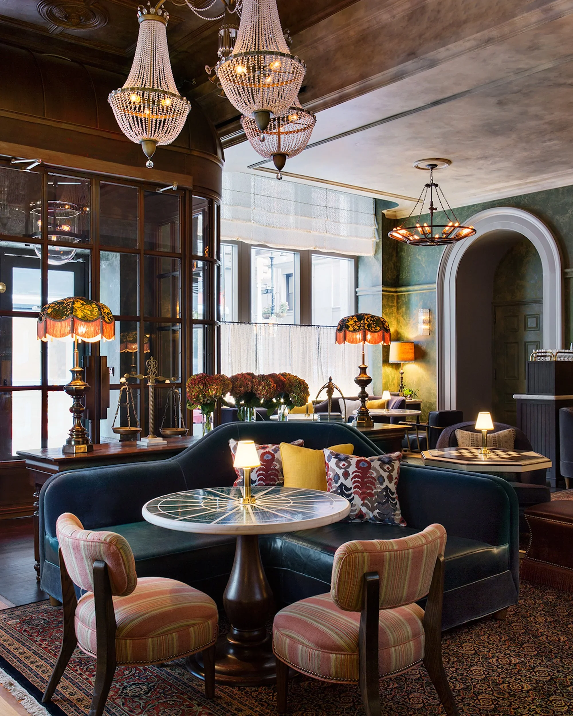 The Beekman hotel in New York with its historic Victorian atrium and cast-iron balconies