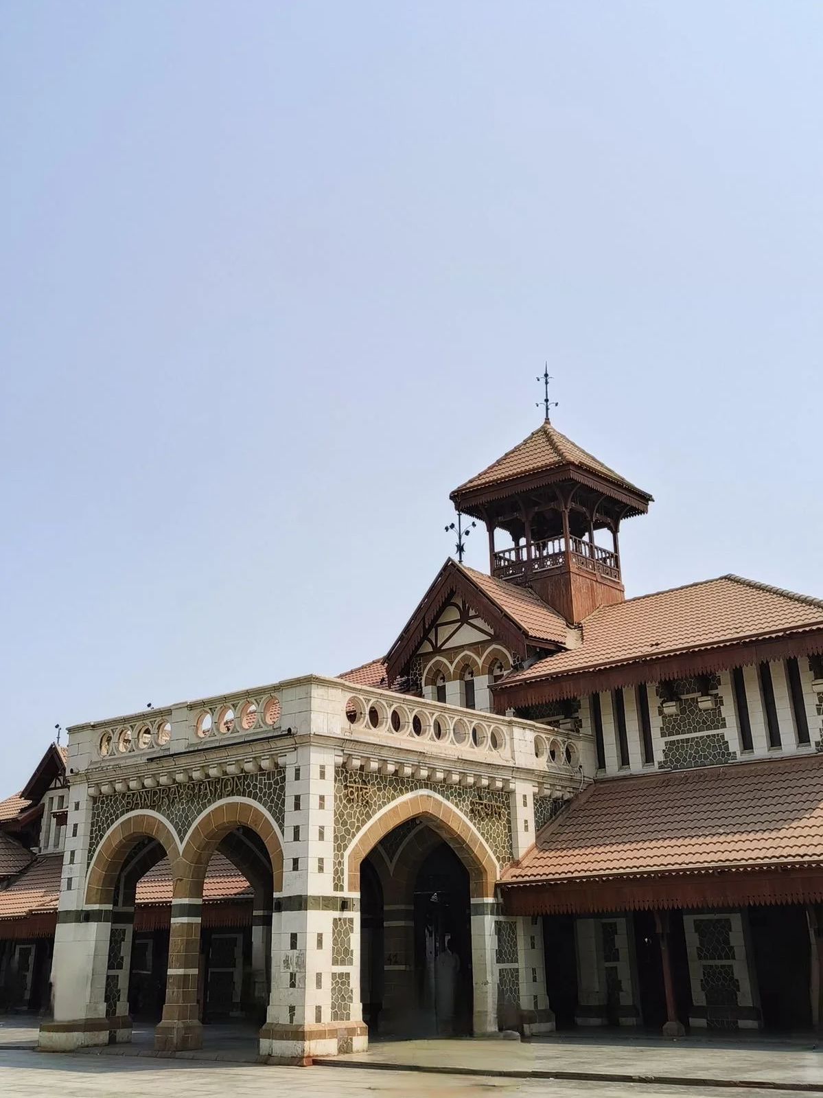 Streetscape in Bandra, Mumbai, featuring neighbourhood architecture and local urban character.