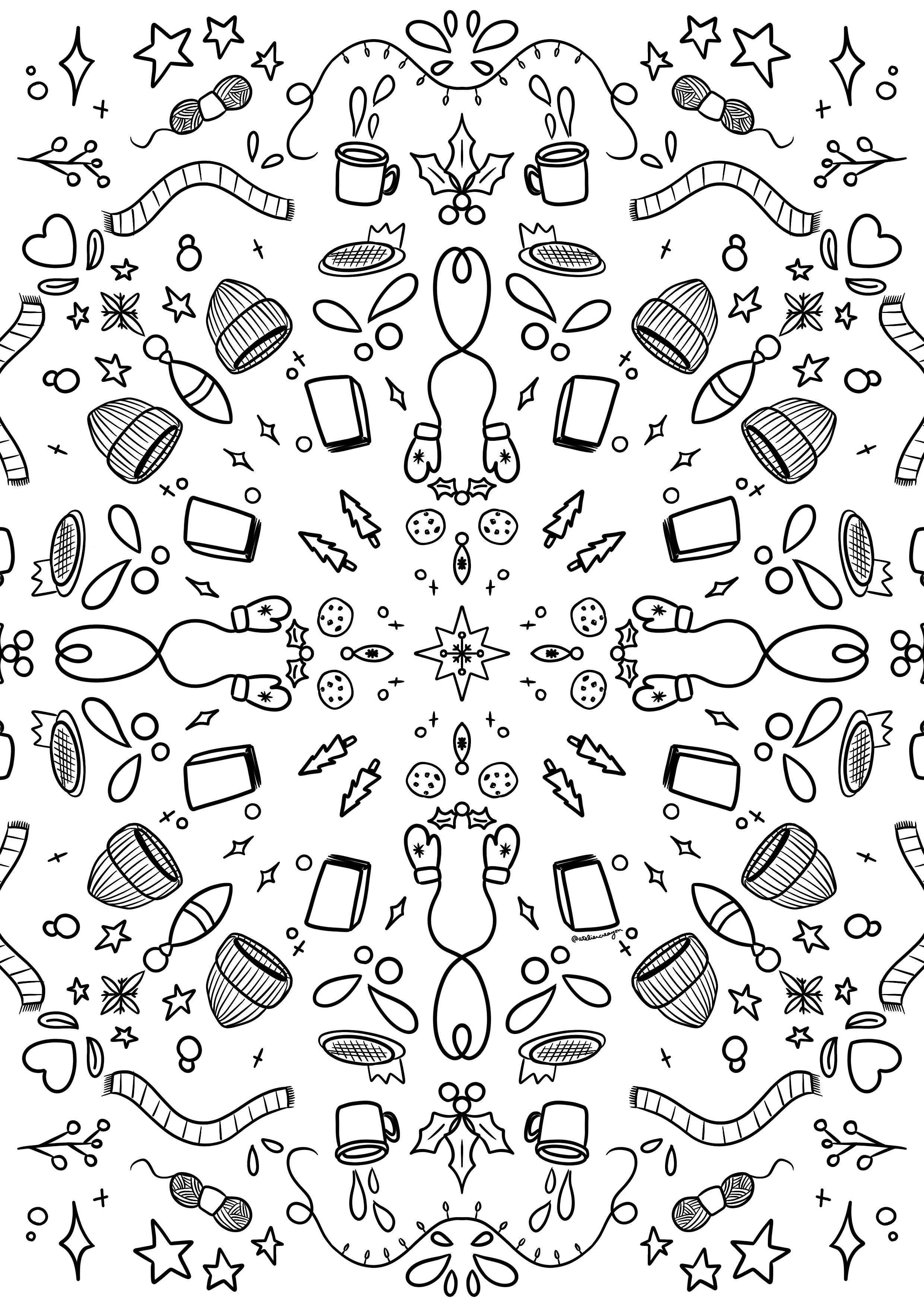 Coloriage de Janvier