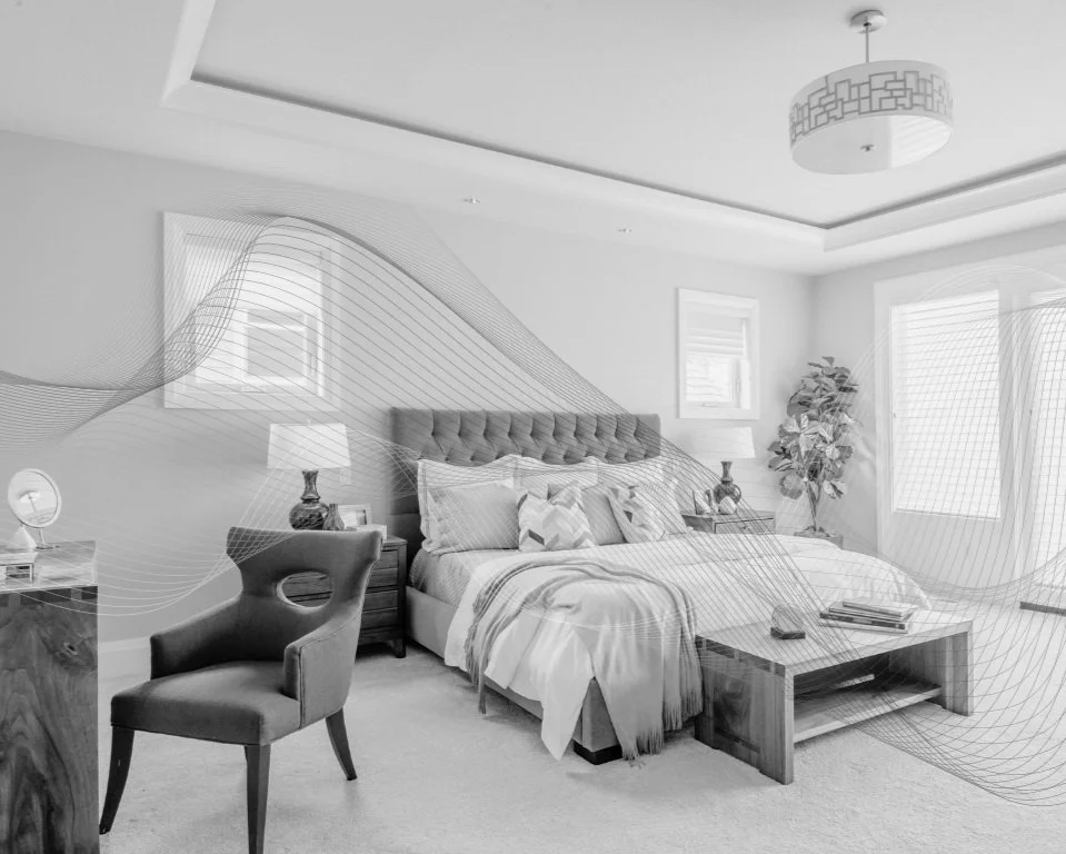 Master bedroom with RF waves