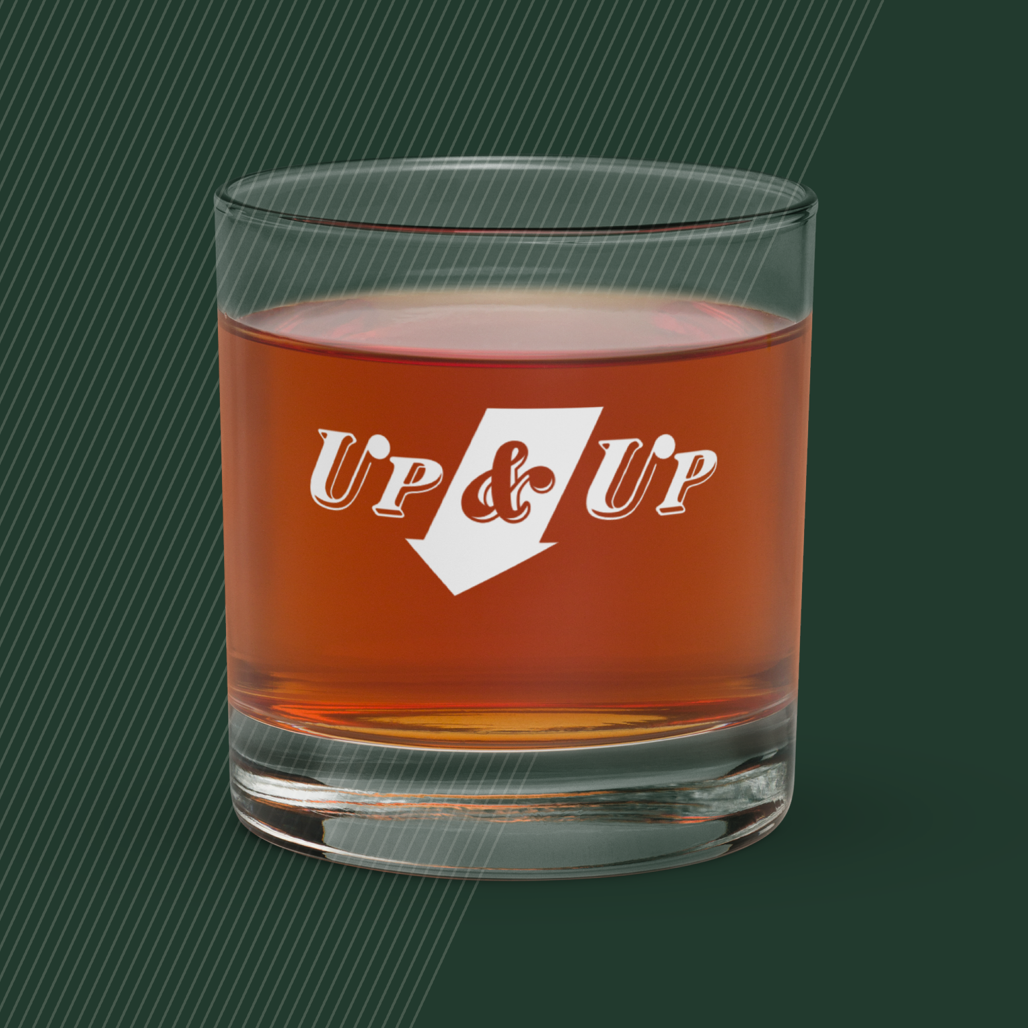 Arrow Sign Rocks Glass