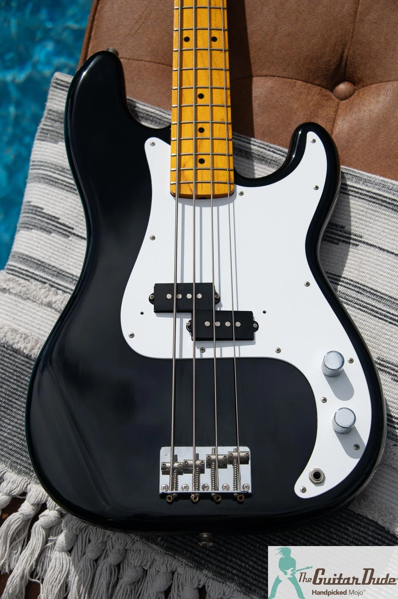 2000 Fender Japan PB57 '57 Precision Bass reissue black, photo 3