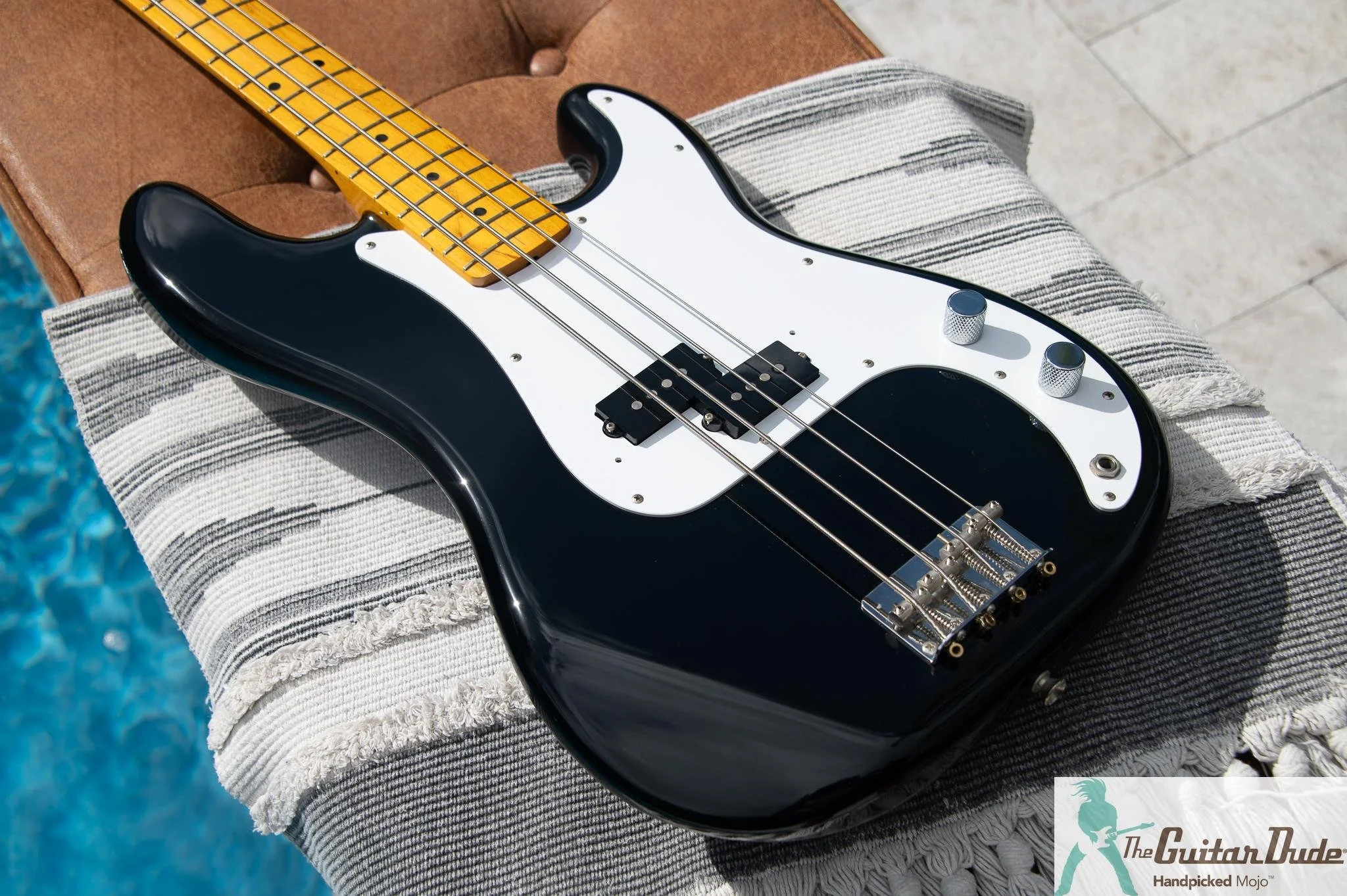 2000 Fender Japan PB57 '57 Precision Bass reissue black, photo 4