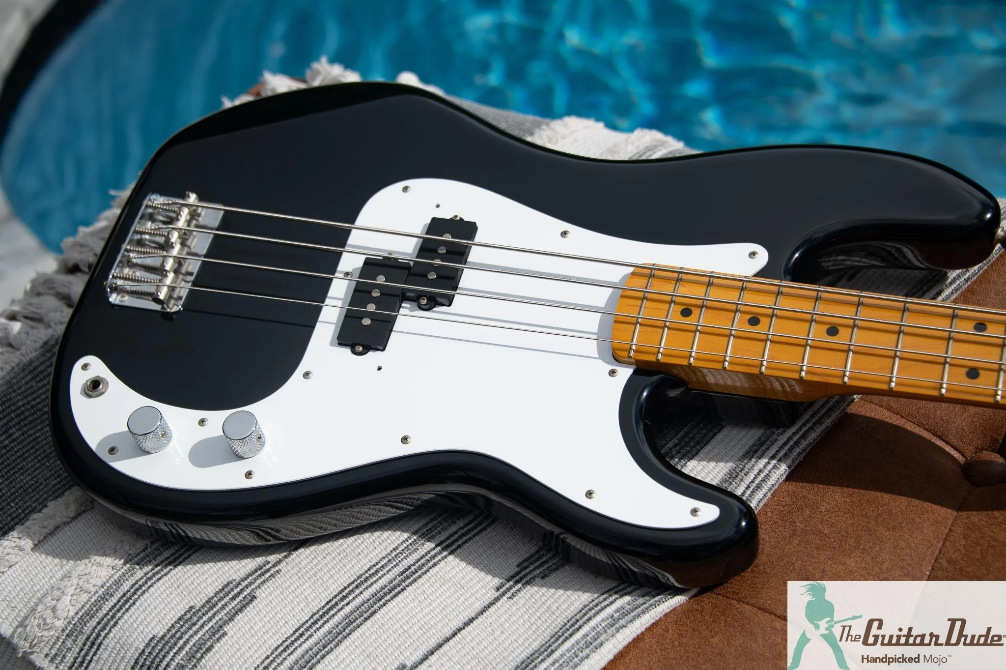 2000 Fender Japan PB57 '57 Precision Bass reissue black, photo 7