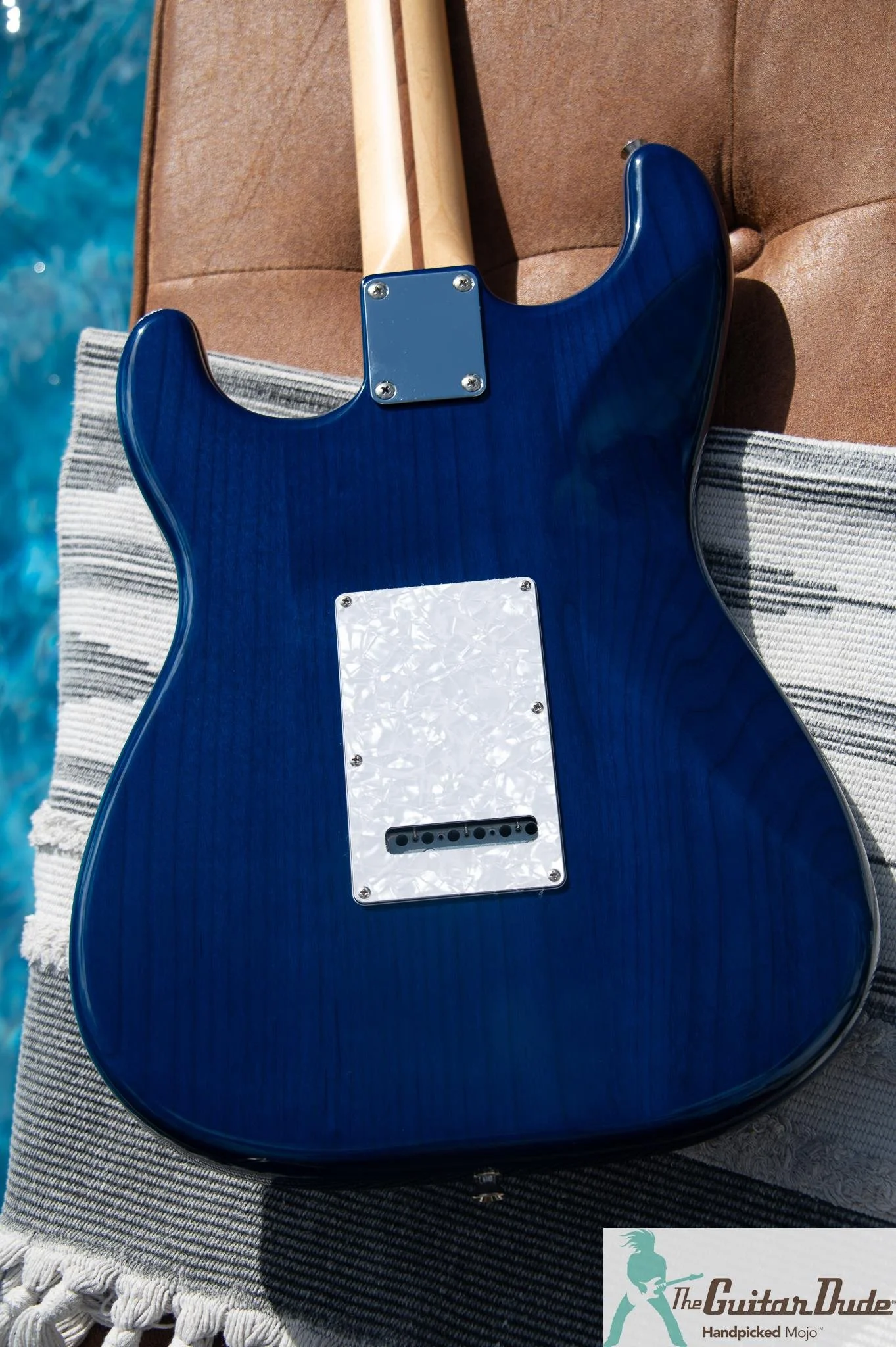 2026 Fender Made in Japan FSR Hybrid II Stratocaster HSS trans blue quilt, photo 13