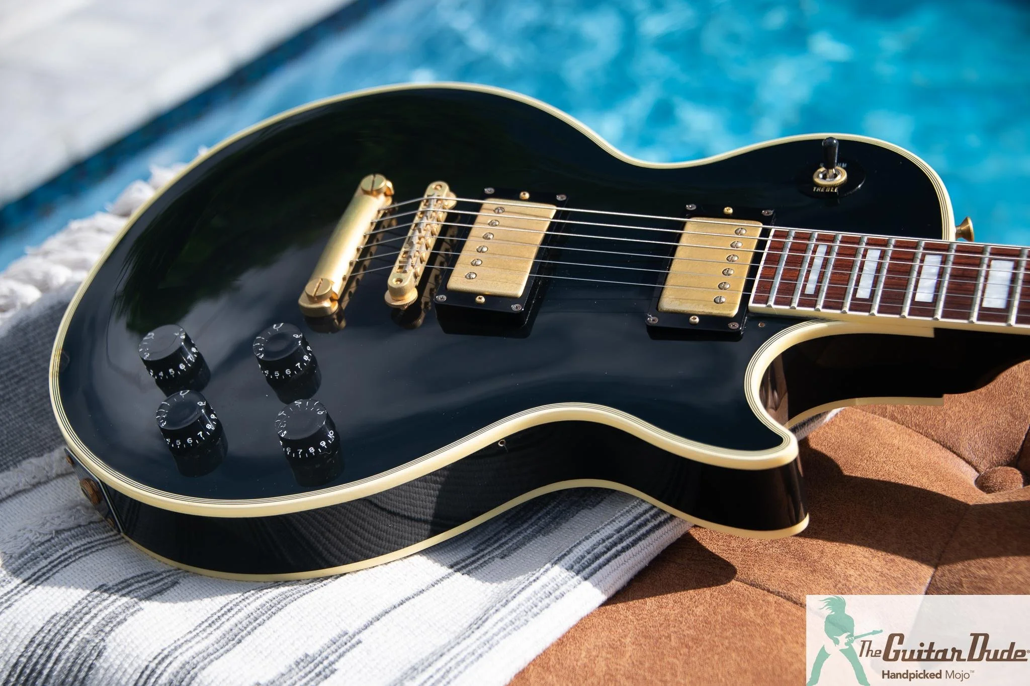 1998 Epiphone Japan LPC-80 Les Paul Custom Black Beauty, photo 3