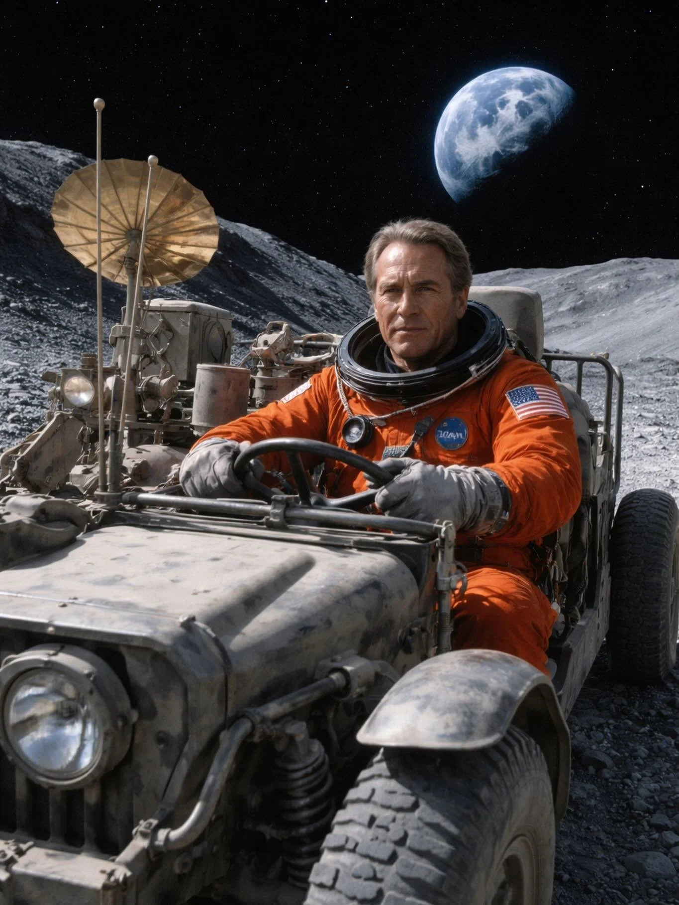 Tommy Lee Jones did have a chance to drive his favorite vehicle after saving the world in space cowboys