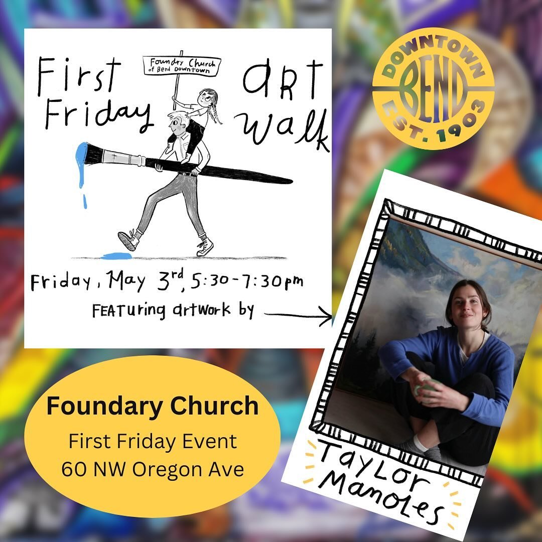 🎆 Another first Friday event Spotlight 🎆

@foundrychurchbend will be hosting the award-winning oil painter @tmanolesart during downtown&rsquo;s First Friday event on May 3rd. Come check out this amazing artist, listen to some music, enjoy some free