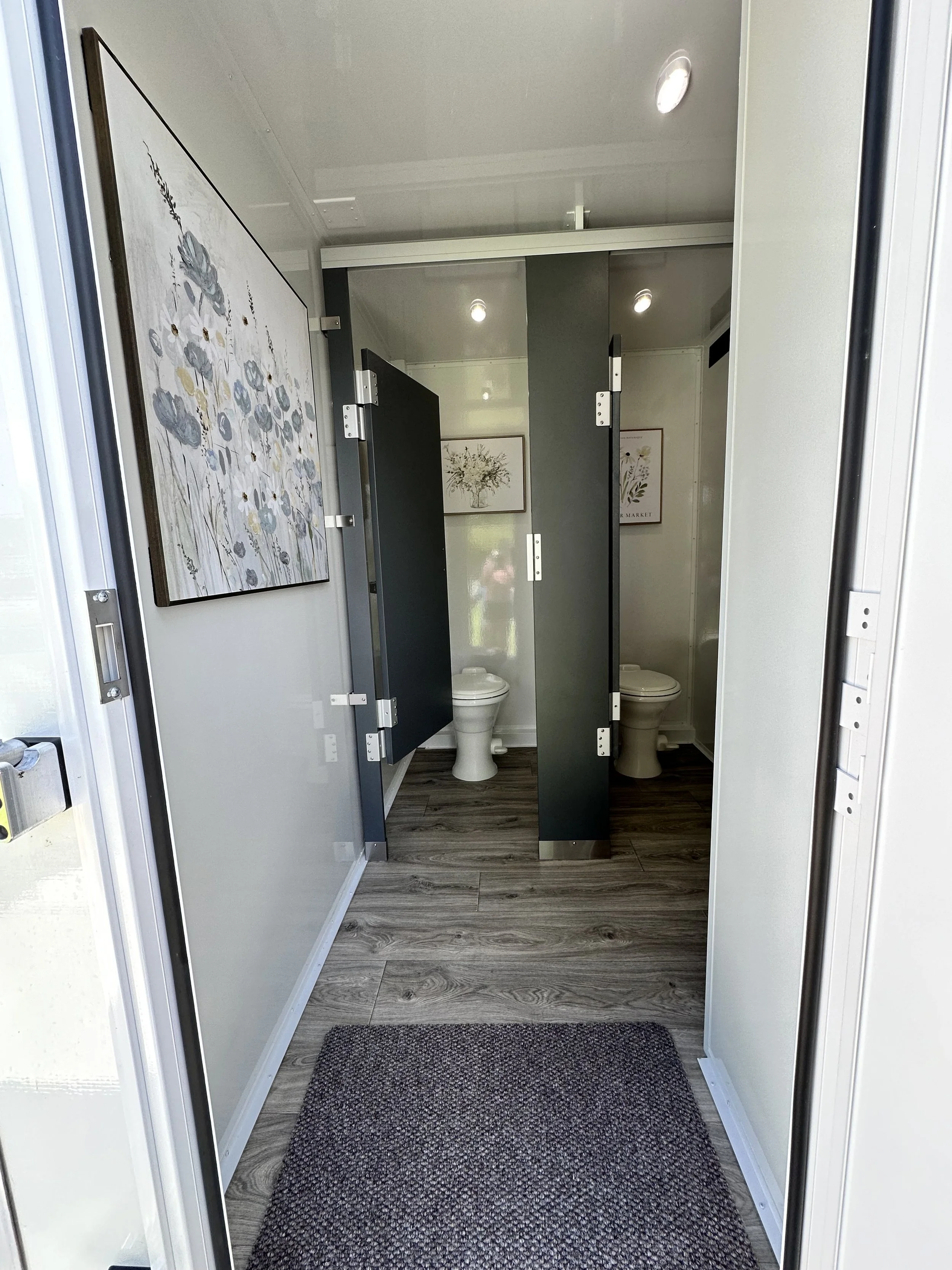 Our Mobile Event Restroom Trailer Rentals | Potty Time NC | Wilmington NC