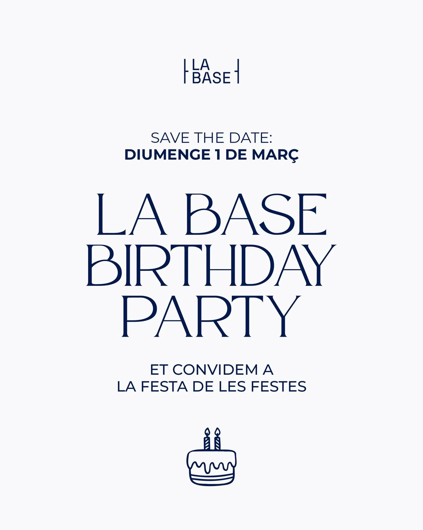 🎉 SAVE THE DATE 🎉

Diumenge 1 de mar&ccedil; tornem a celebrar La Base Birthday Party!

Marca el dia al calendari i no facis plans, perqu&egrave; hi haura sorpreses, m&uacute;sica, diversi&oacute; i molt bon rotllo. ✨

De moment no podem dir res m&