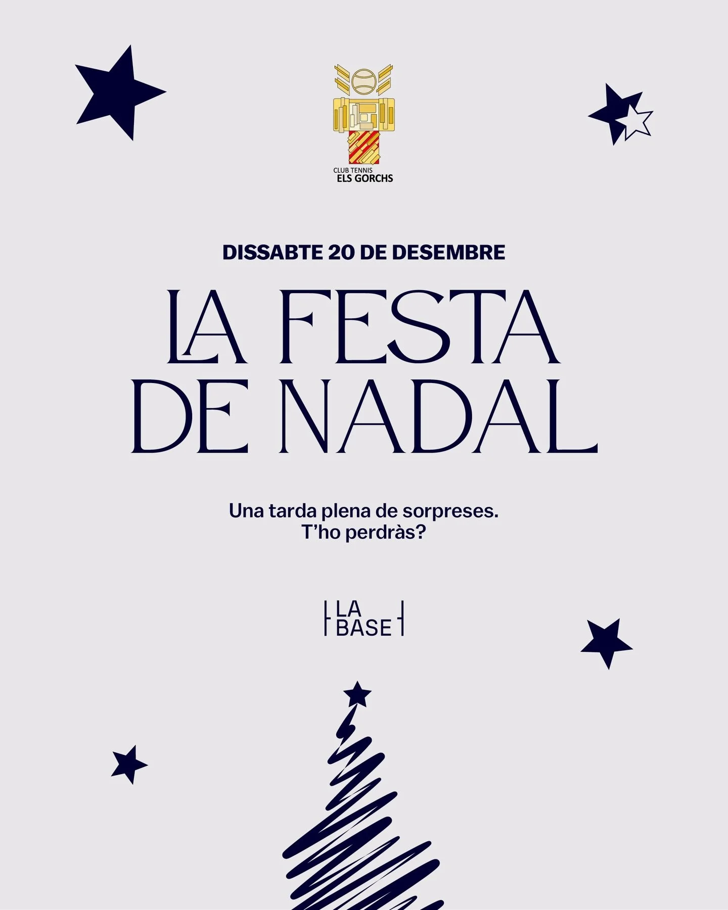 Ho podem dir m&eacute;s vegades, per&ograve; no m&eacute;s clar: arriba la festa del Nadal al @clubtenniselsgorchs ✨
 Una jornada per celebrar en familia la m&agrave;gia d'aquests dies: pares i fills de tennis i p&agrave;del 🎾, xocolata calenta ☕️, 