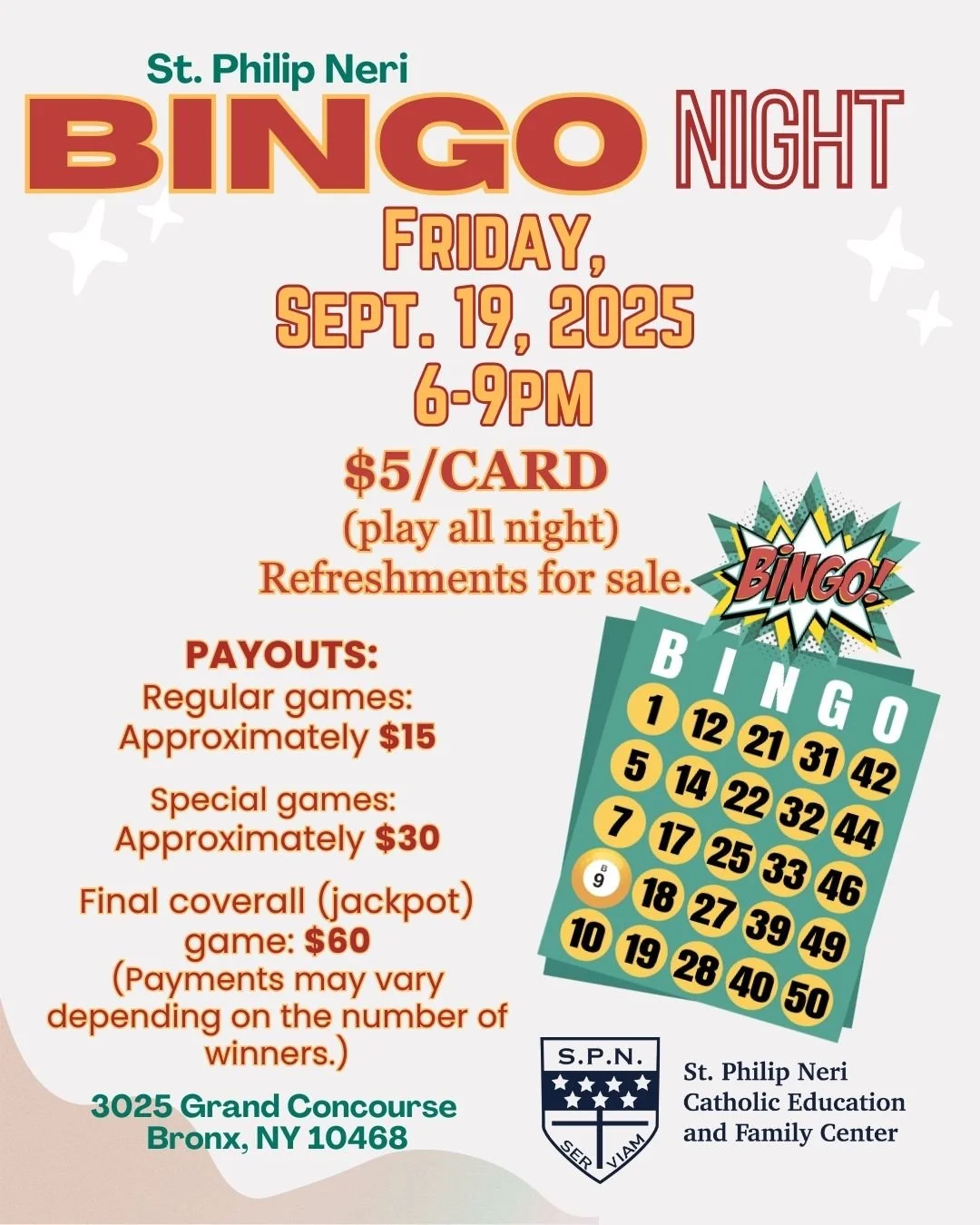 Bingo Night / Noche de Bingo