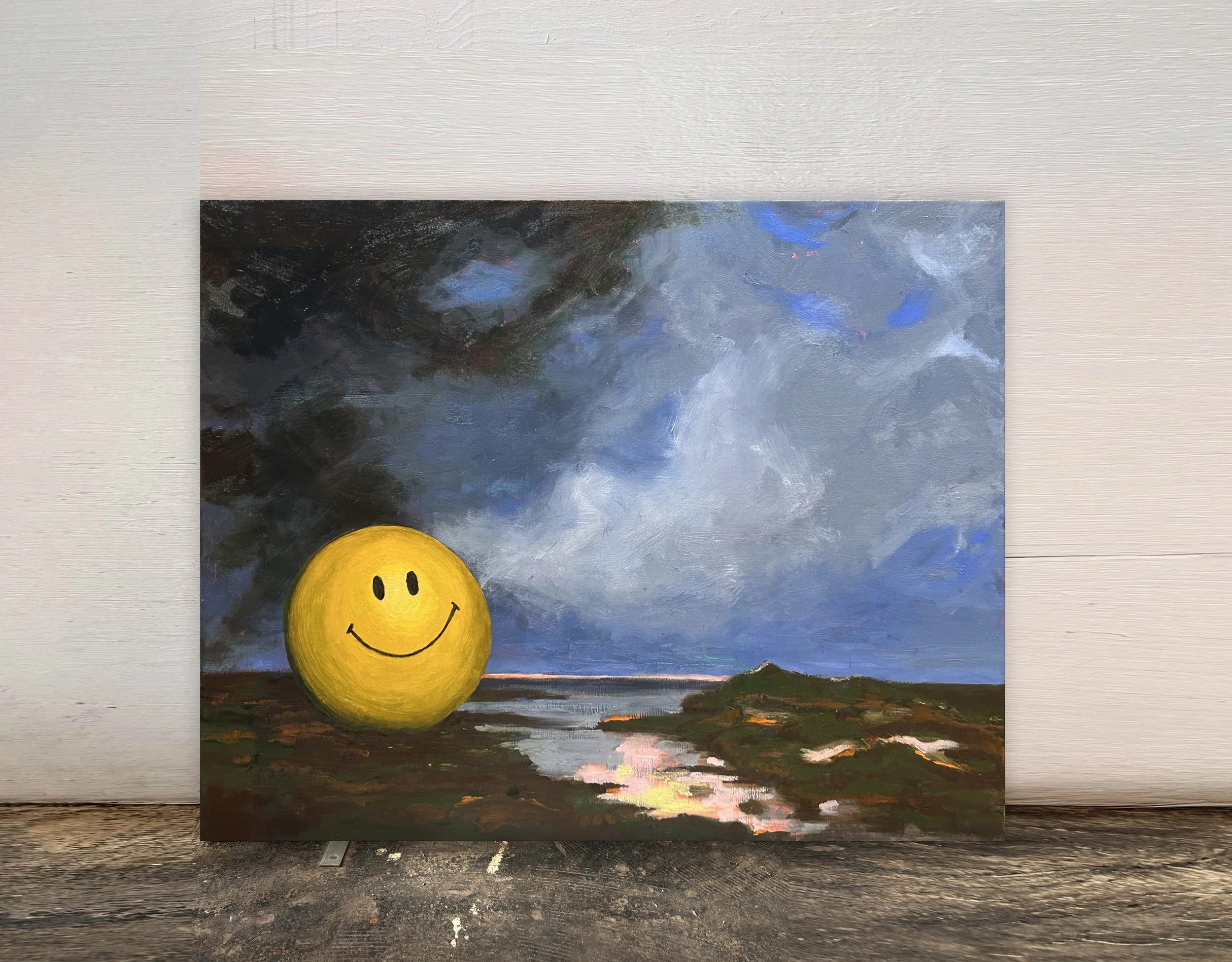 Watcher in the Gloom, 80 x 65cm, oil paint