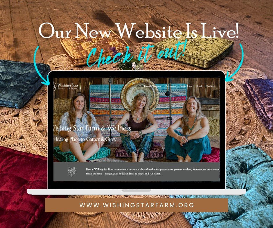 🌟 Our new website is up and running! 🌟

We're thrilled to announce the launch of our brand new website at www.wishingstarfarm.org!🚀

Our online home has been refreshed to better deliver the latest on transformative retreats, enriching events, and 