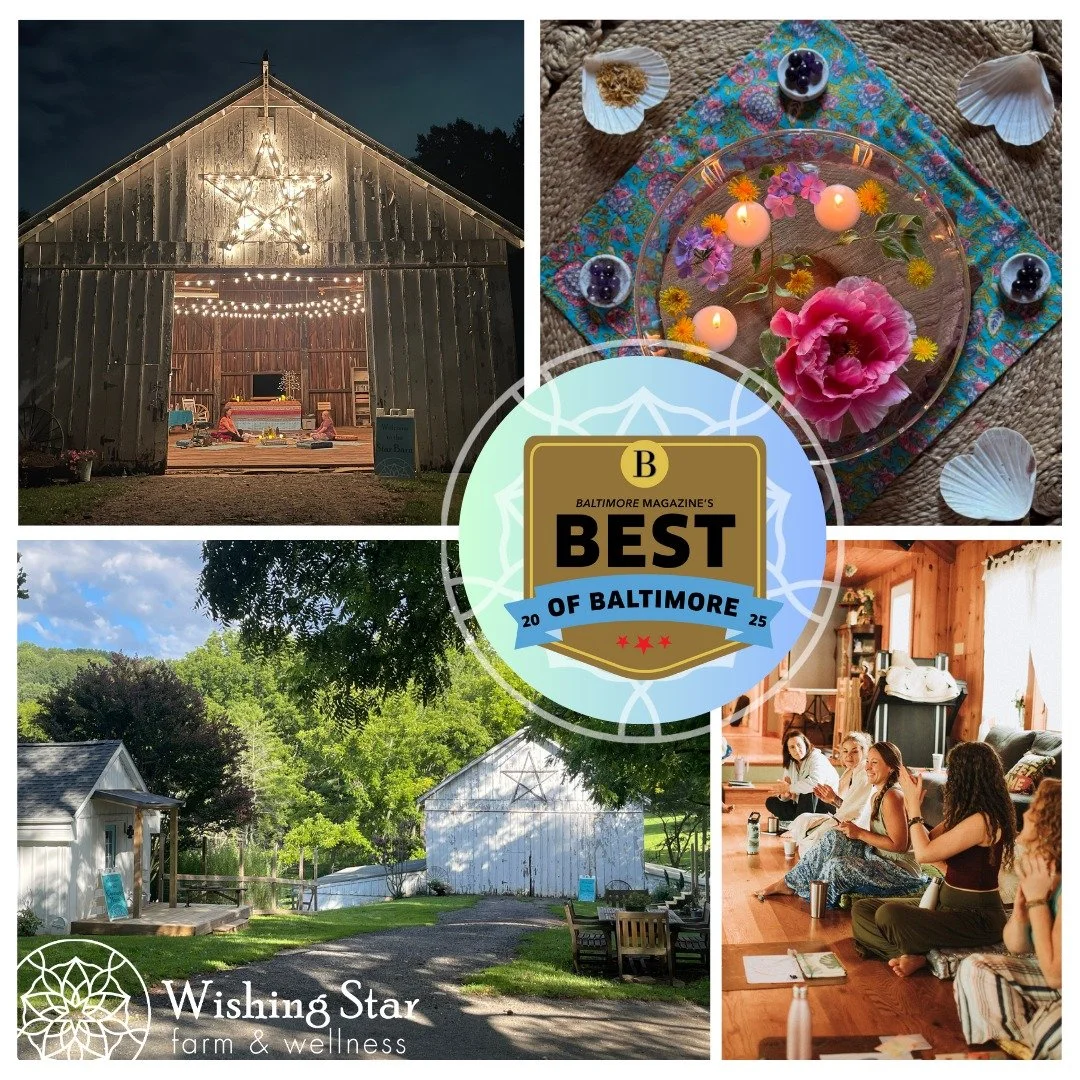 We were surprised and elated to learn that Wishing Star Farm & Wellness was just named among the Best of Baltimore by Baltimore Magazine! 
We are beyond grateful for this acknowledgement of the healing power of this land and of the amazing pract