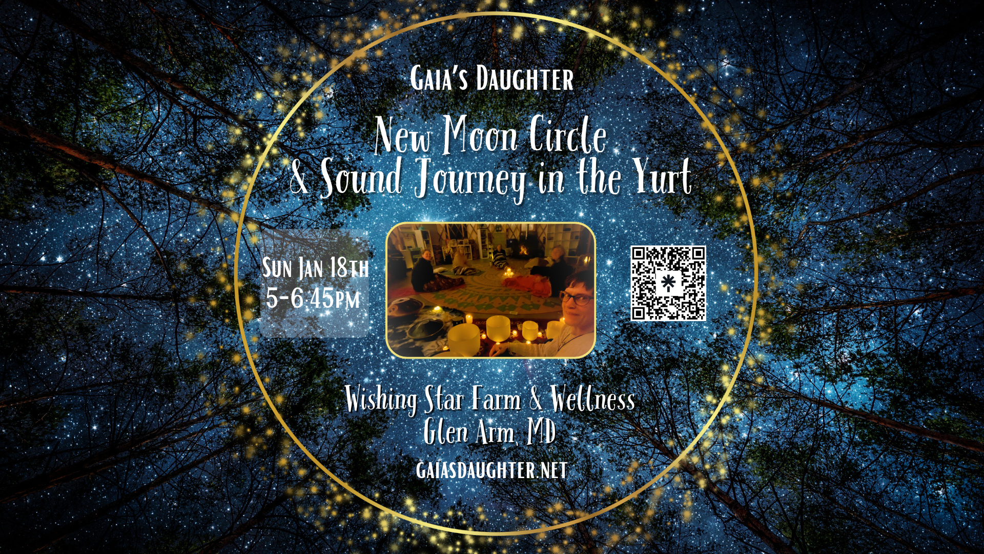 January New Moon Circle &amp; Sound Journey in the Yurt