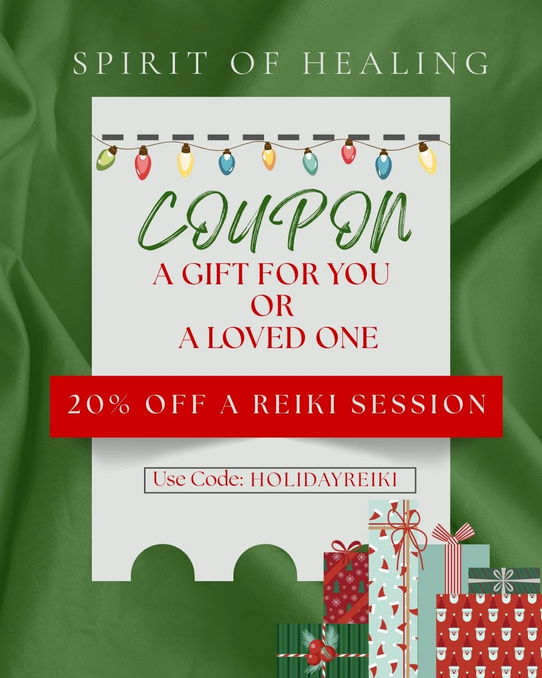 The gift of self-care is a beautiful way to welcome the season &mdash; and the year ahead.
Reiki is a gentle, nurturing way to relax, reset, and step into the new year feeling refreshed and renewed.

This holiday season, Michaela Teague is offering 2