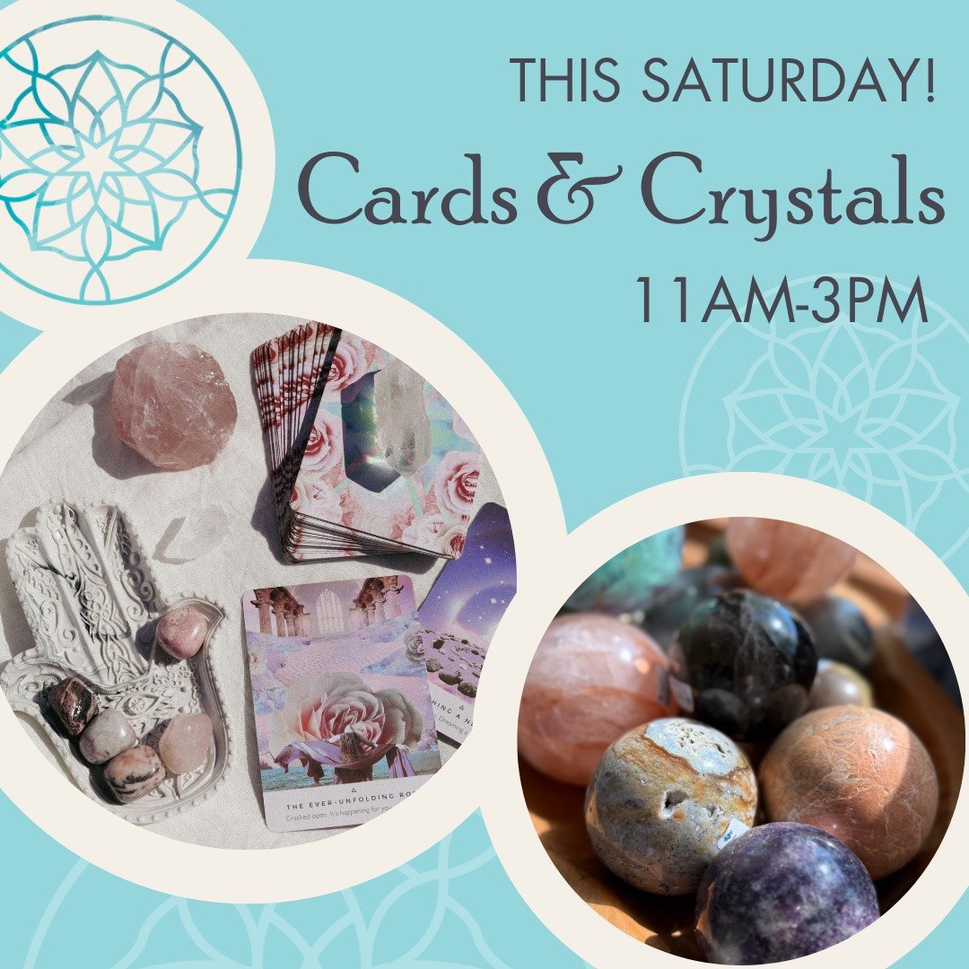 We have another special Saturday of Cards &amp; Crystals planned at the farm this weekend from 11am-3pm!

The beautiful Jen Skidmore is back to share her mini Tarot readings in the Carriage House for just $20.  These sold out last month, so be sure t