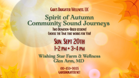 Spirit of Autumn Community Sound Journey Sessions | 1-2pm &amp; 3-4pm