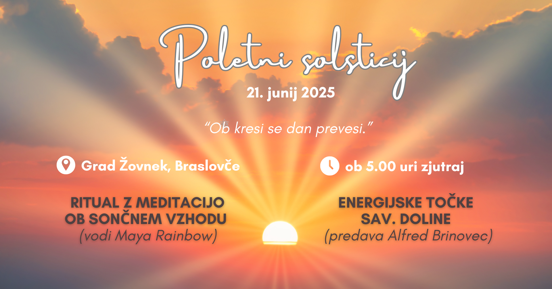 Praznovanje poletnega solsticija na gradu Žovnek
