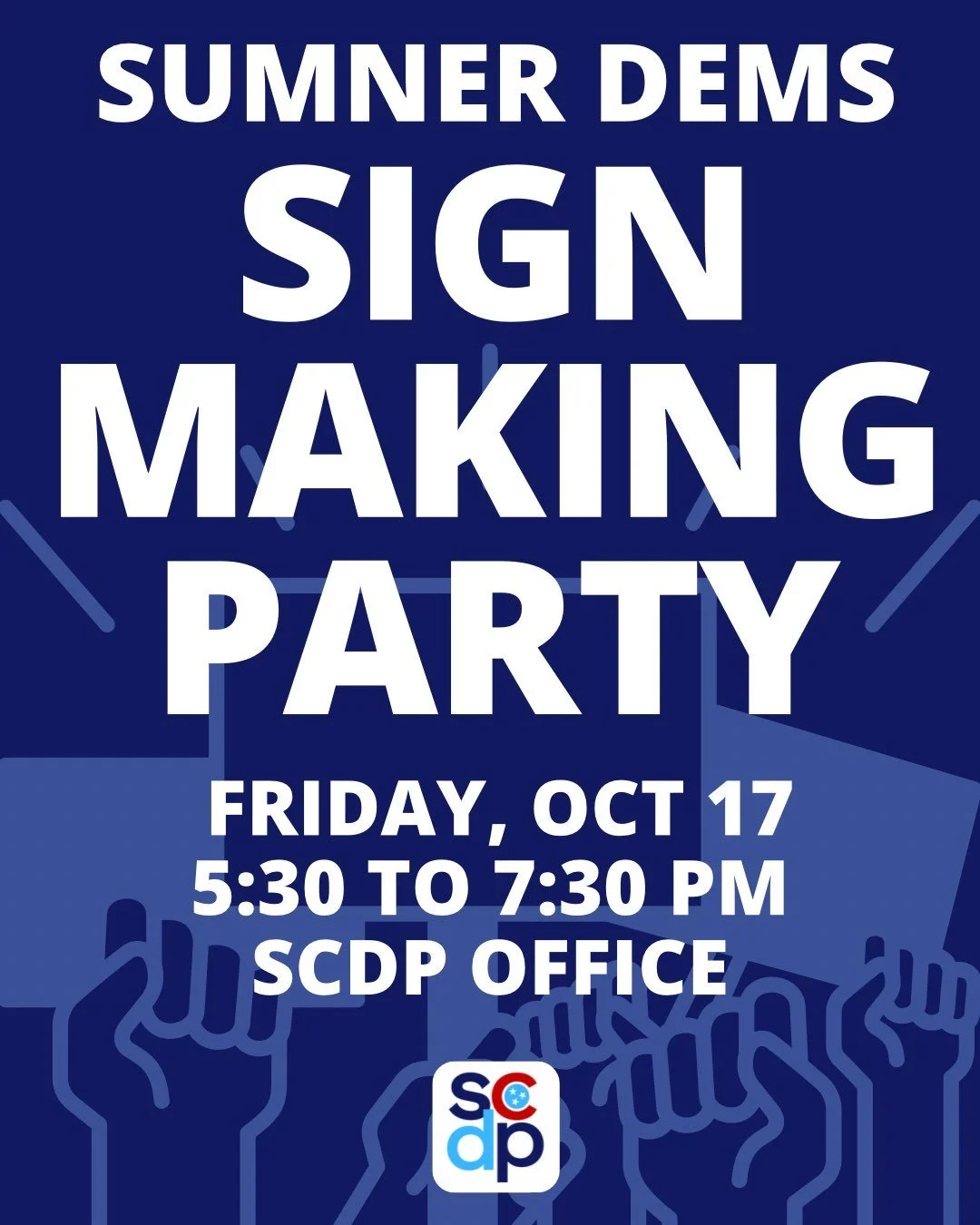 No Kings Sign Making Party