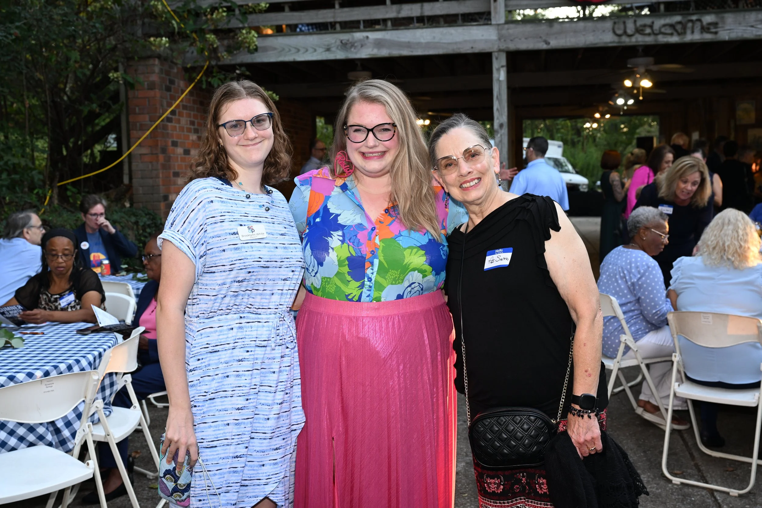 Pat posing with two other members of the Sumner Dems