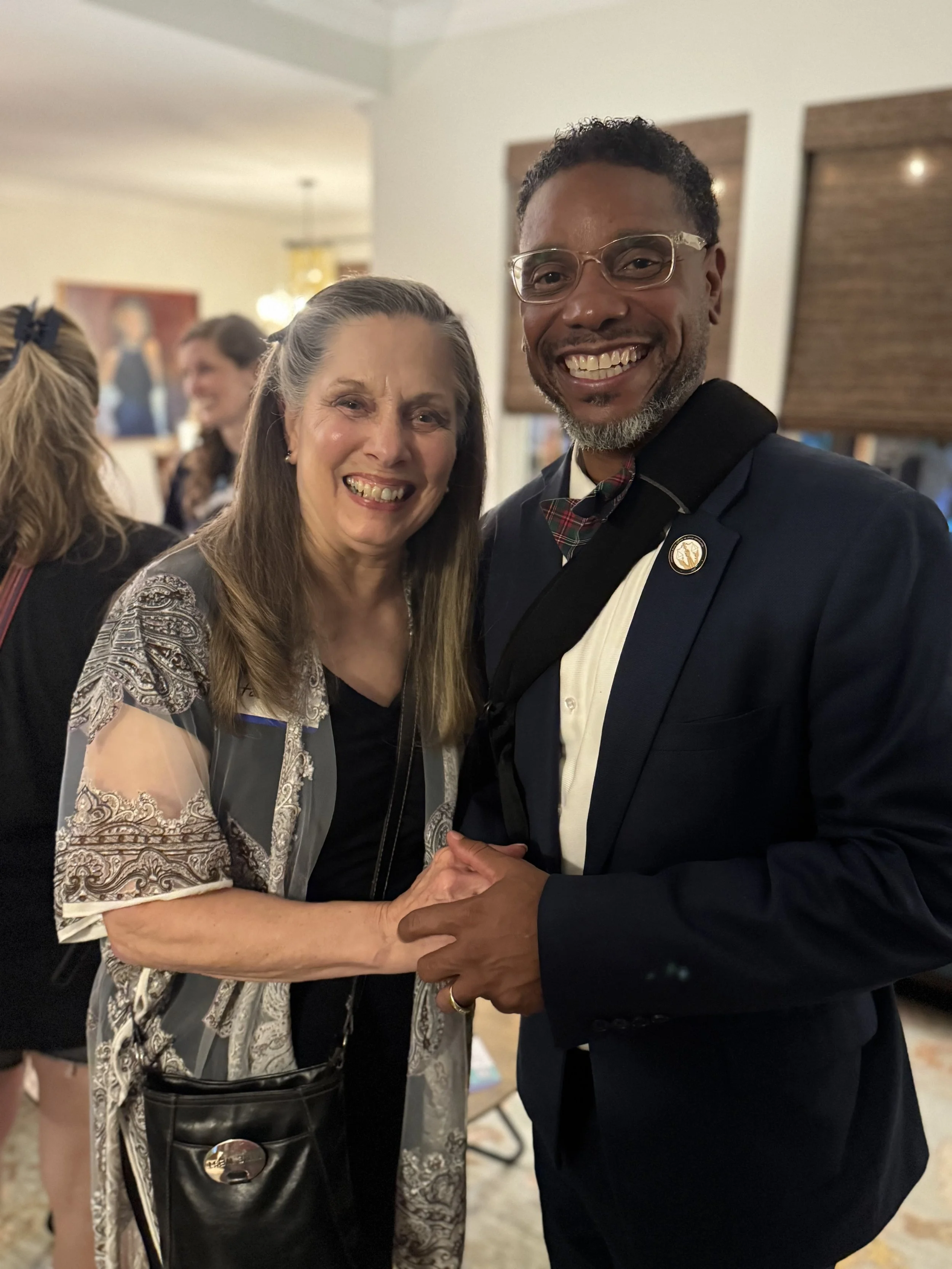 Patricia posing with Congressional candidate Vincent Dixie
