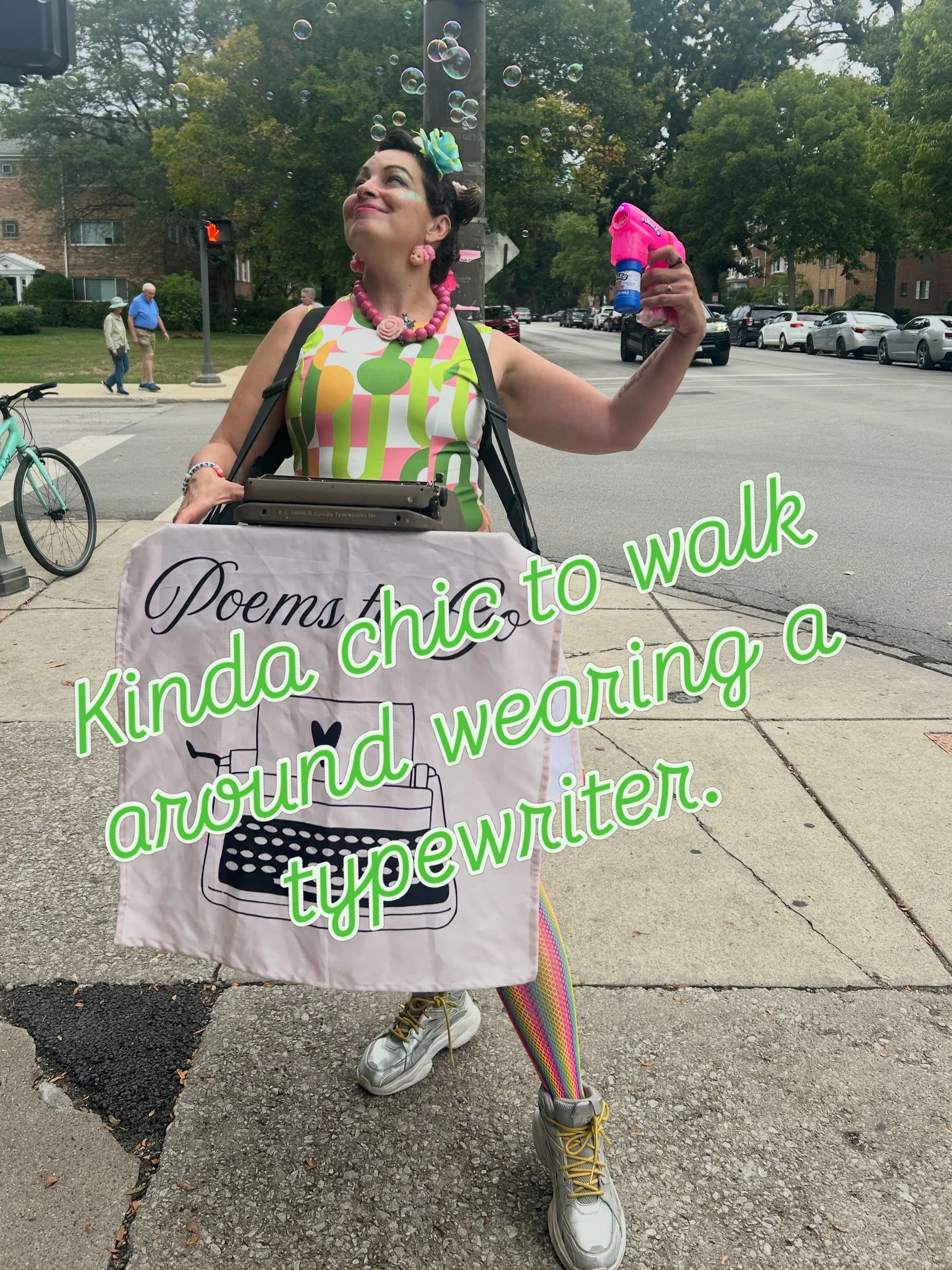 Kinda chic to always be a little extra. 

#kindachic #typewriterpoet #performanceartist #chicagopoet #chicagoentertainer