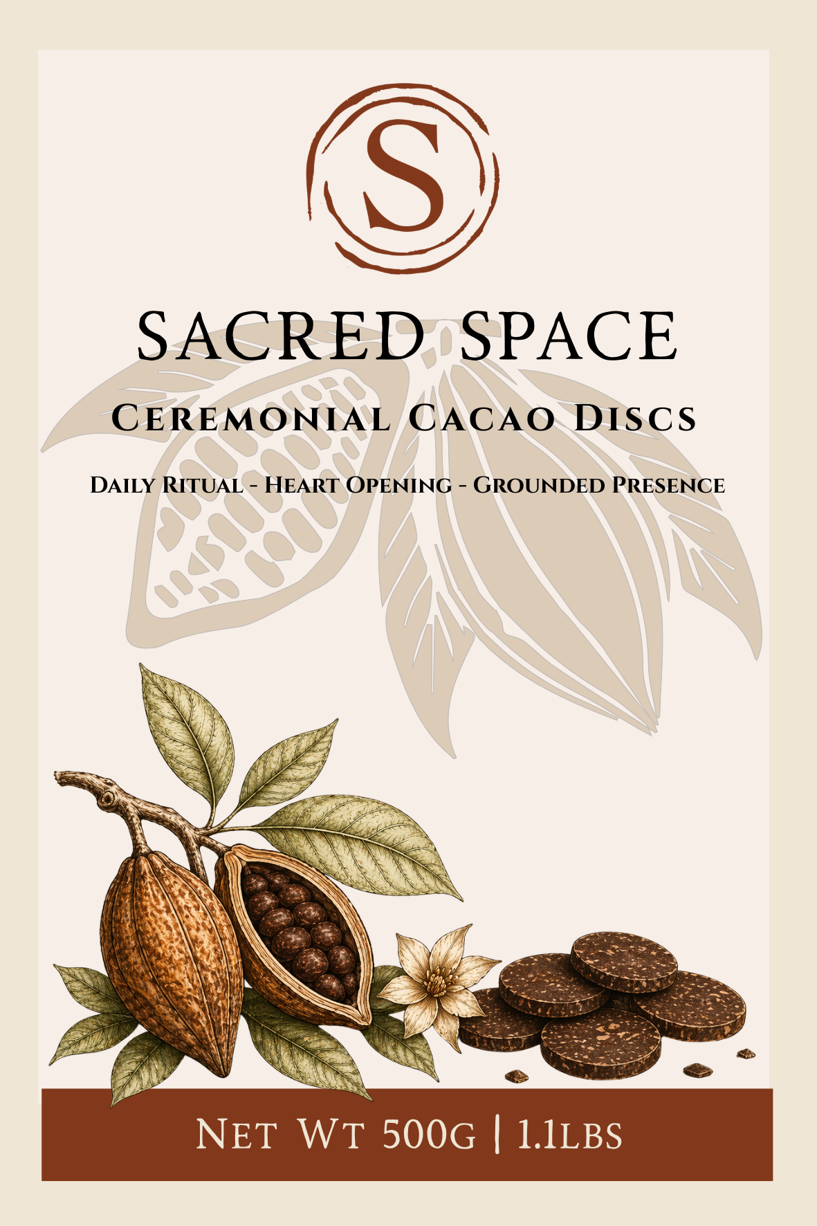 500g Peruvian Ceremonial Cacao Discs