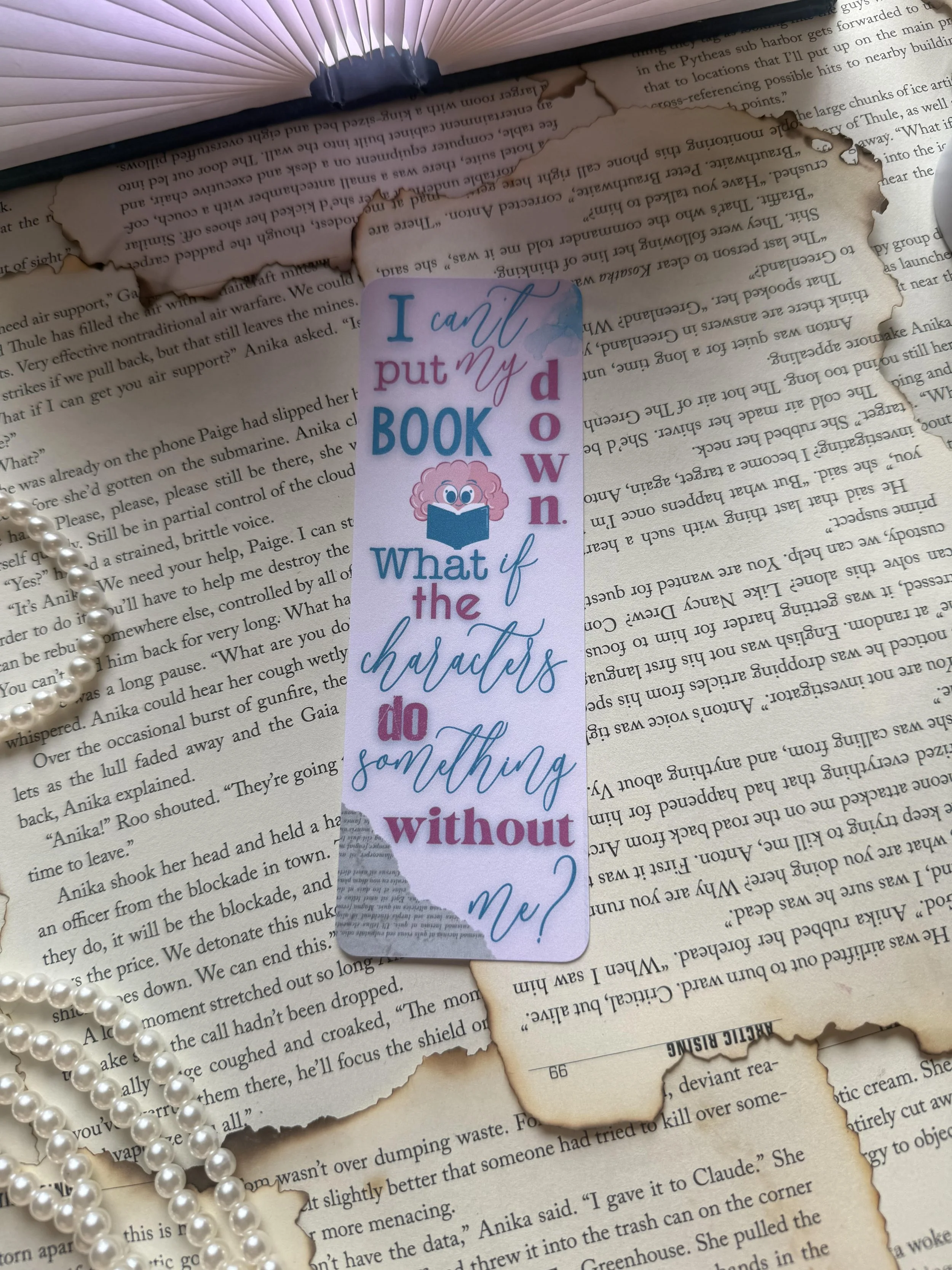 Put Down Book Bookmark
