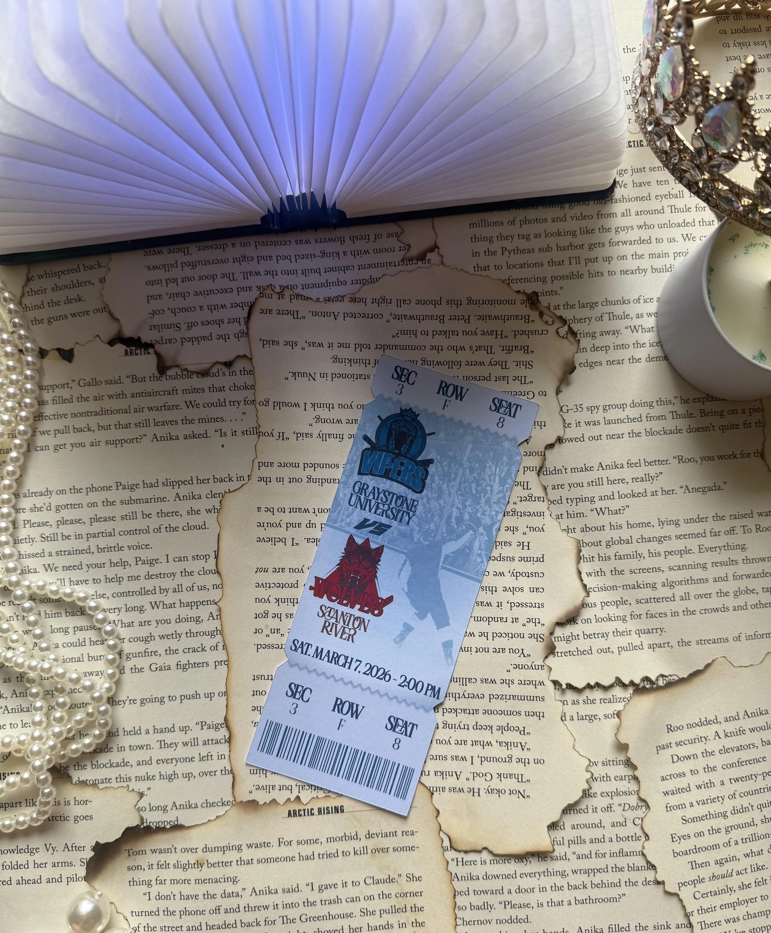 Vipers Fake Ticket Bookmark - Rina Kent