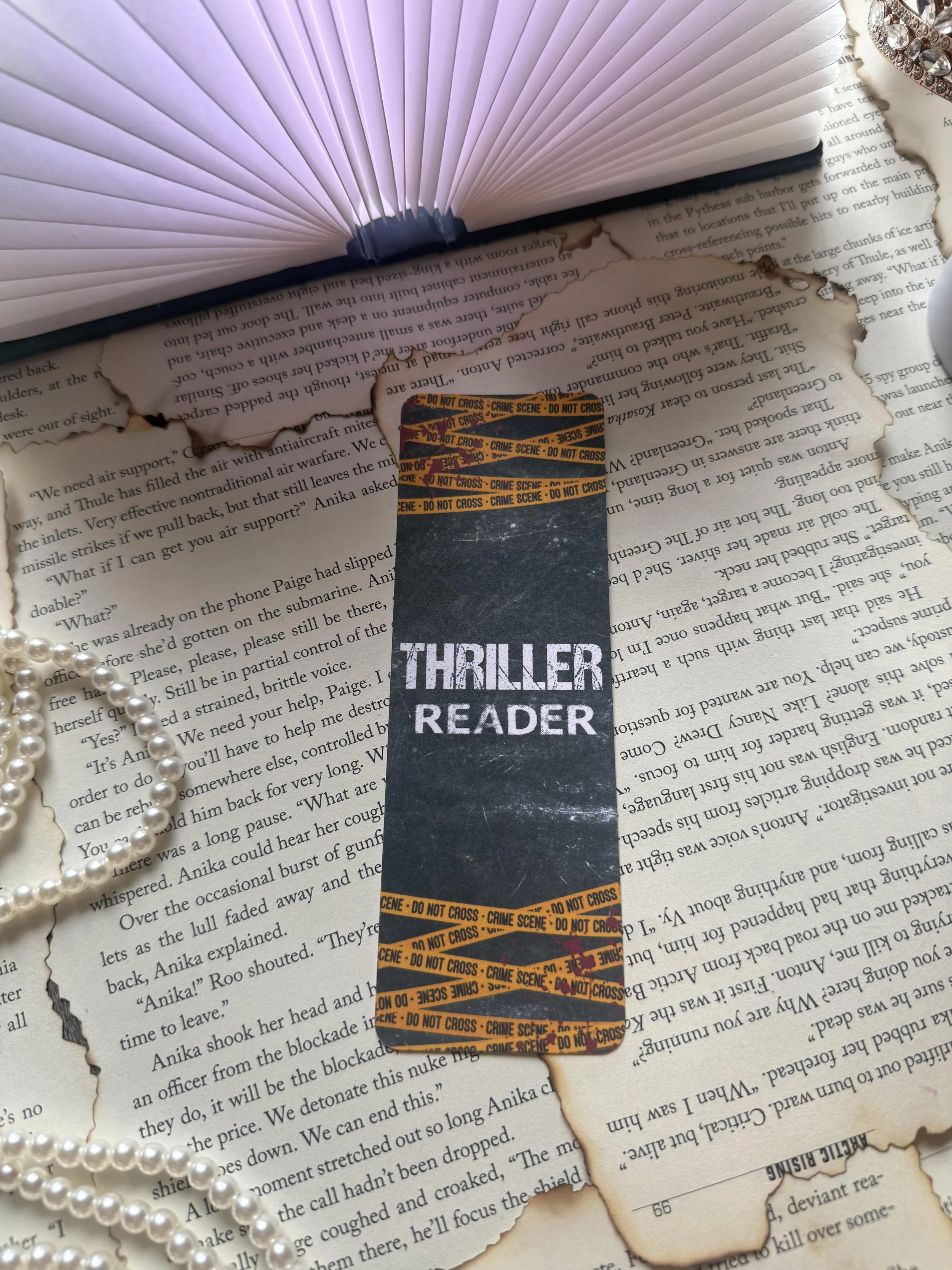 Thriller Reader Bookmark