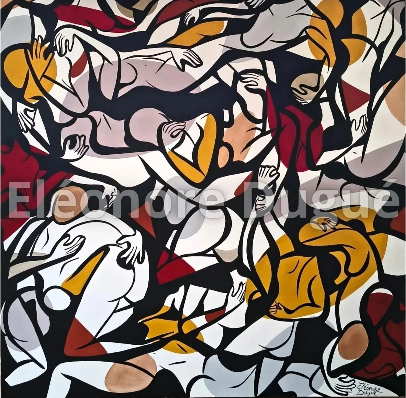 Acrylique sur toile de lin montée sur châssis - 150 × 150 cm