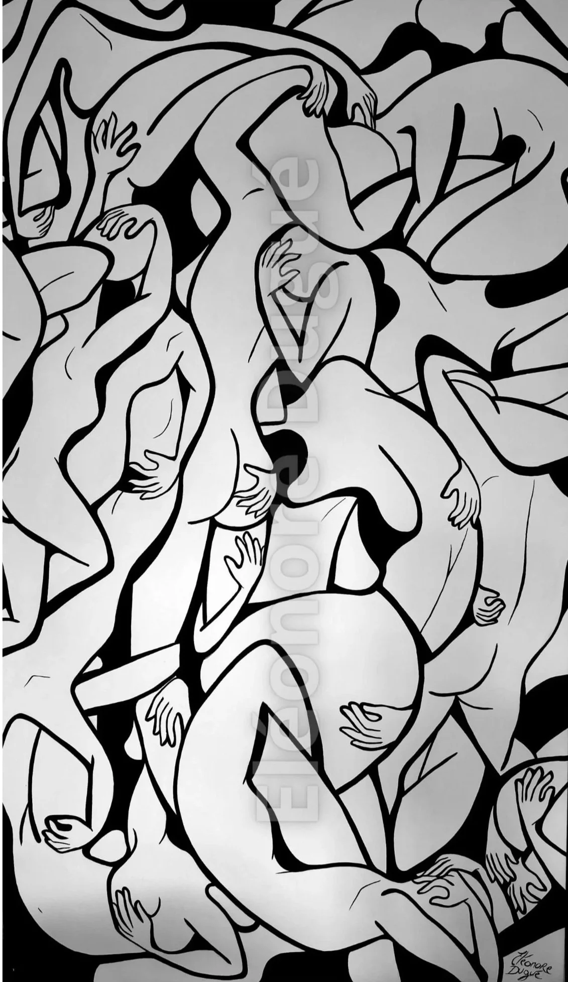 Acrylique sur toile de lin Premium montée sur châssis - 195 × 114 cm