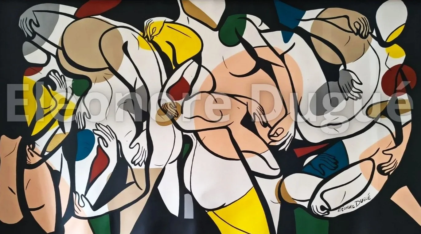 Acrylique sur toile libre non montée sur châssis - 90 × 153 cm