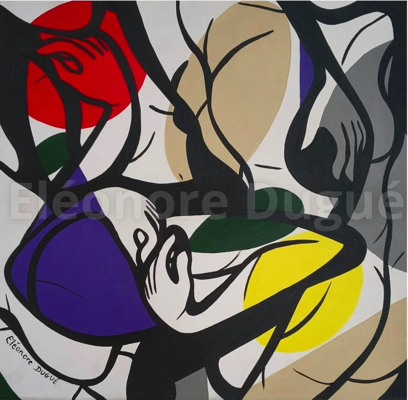 Acrylique sur toile montée sur châssis - 40 × 40 cm