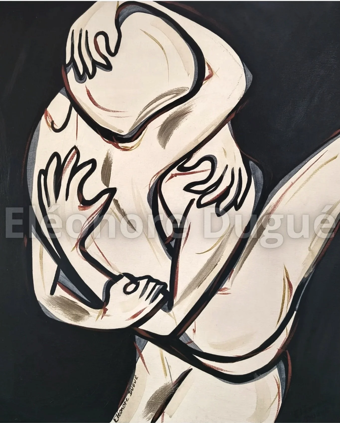 Acrylique sur toile montée sur châssis - 55 × 46 cm