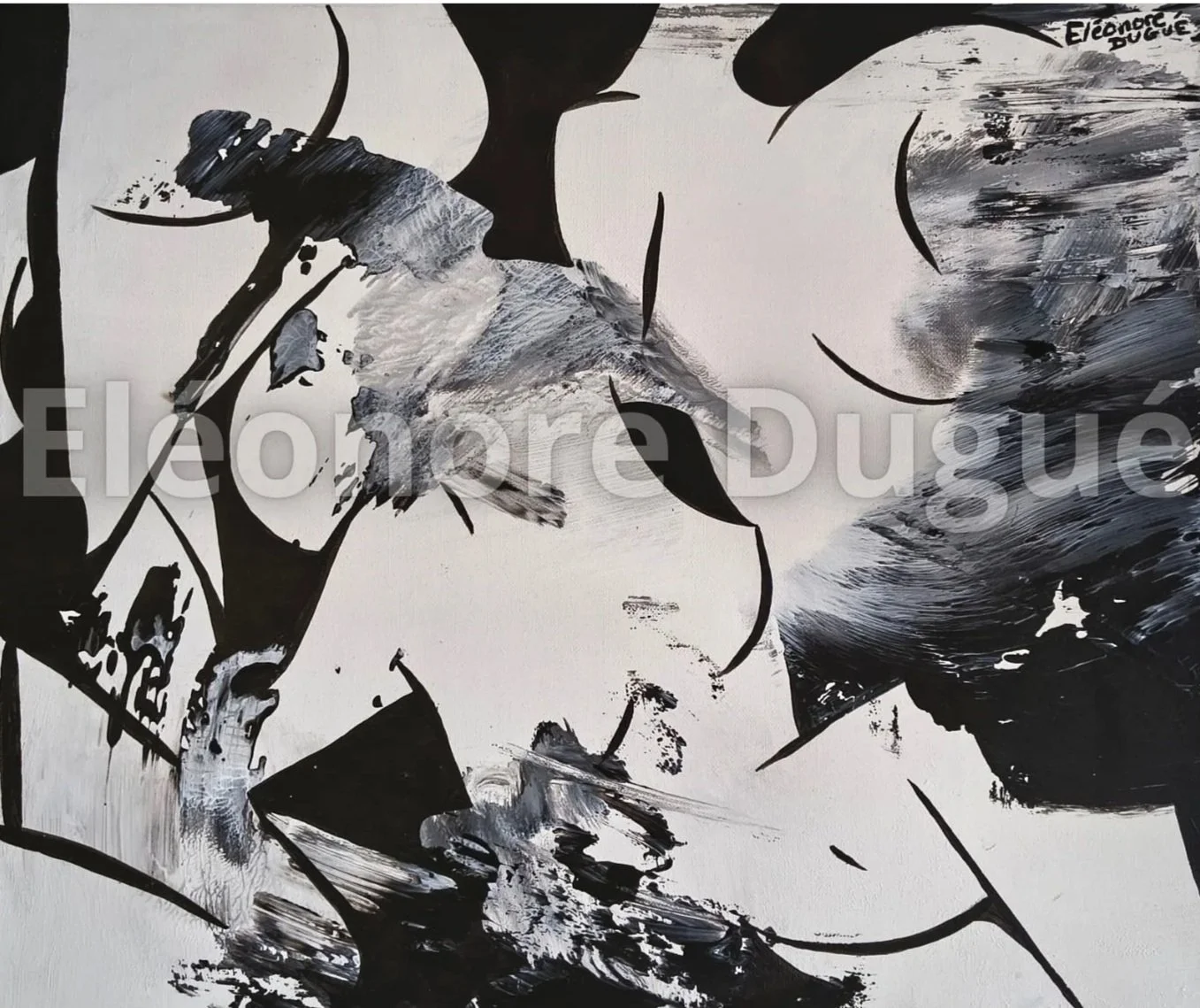 Acrylique sur toile montée sur châssis - Issue d'un processus performatif et retravaillée en atelier - 50 × 50 cm