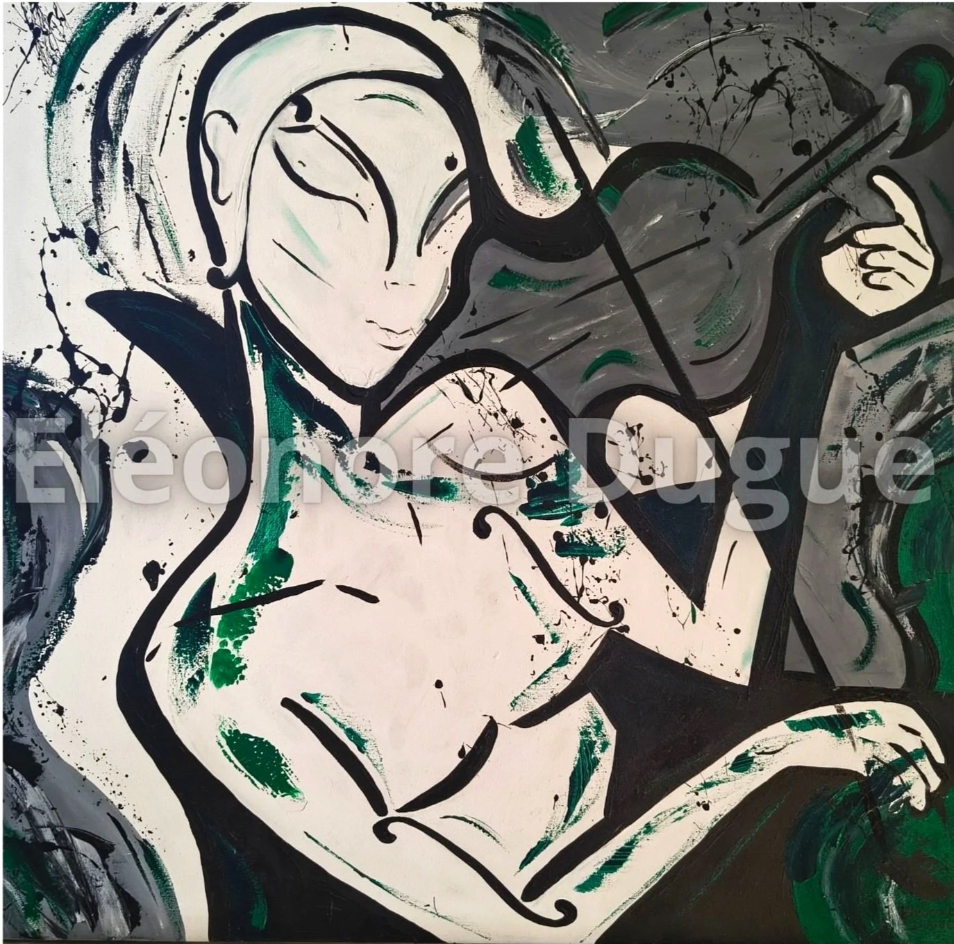 Acrylique sur toile montée sur châssis - 80 × 80 cm