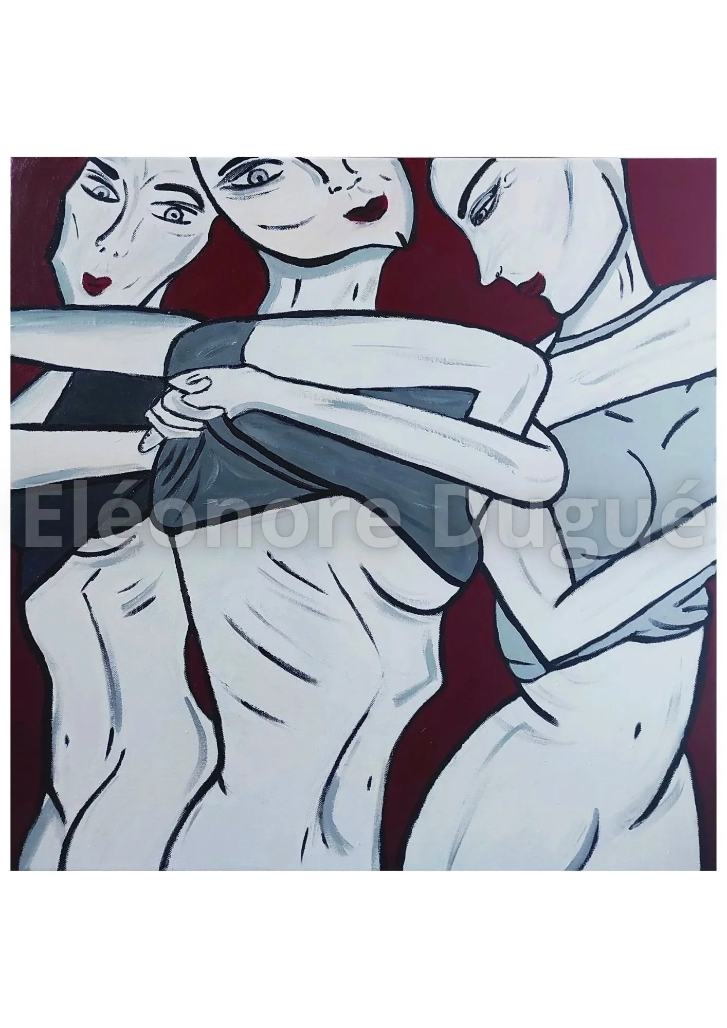 Acrylique sur toile montée sur châssis - 60 × 60 cm