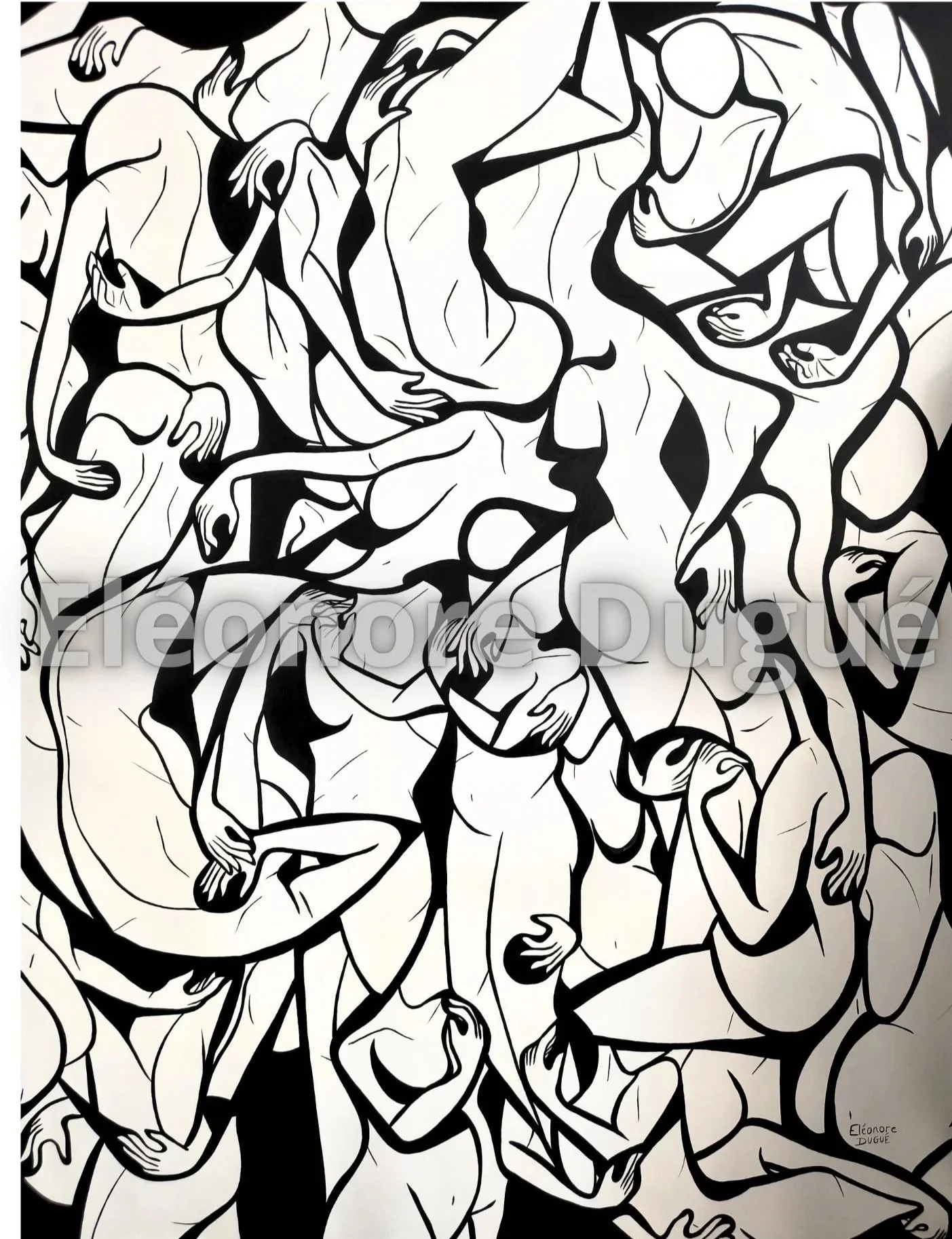 Acrylique sur toile libre non montée sur châssis - 210 × 180 cm