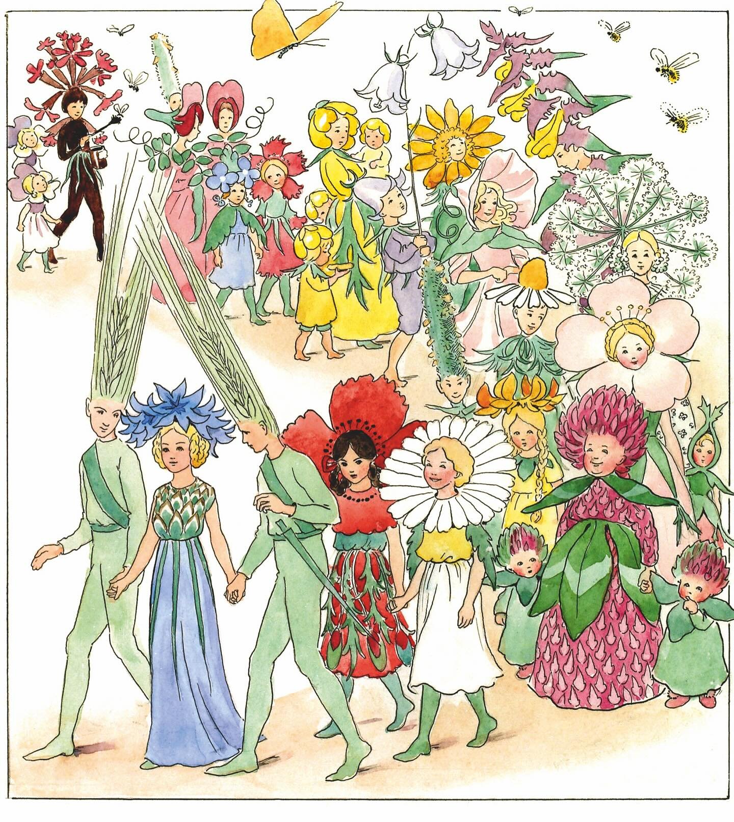 Welcoming Midsummer with an Elsa Beskow appreciation post 🌸 The Flower Festival was one of my favourite books when I was a child. I still remember being amazed by carrot and radish hats, and the wonderfully imaginative illustrations inspired by natu