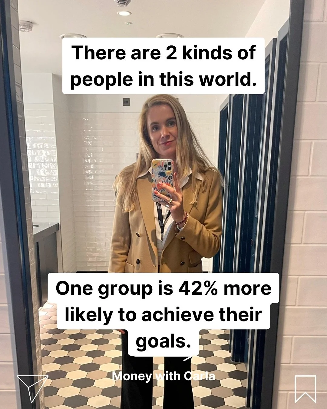 Did you know that people who write their goals down are 42% more likely to achieve them? Steal my goal-setting structure and see what happens.