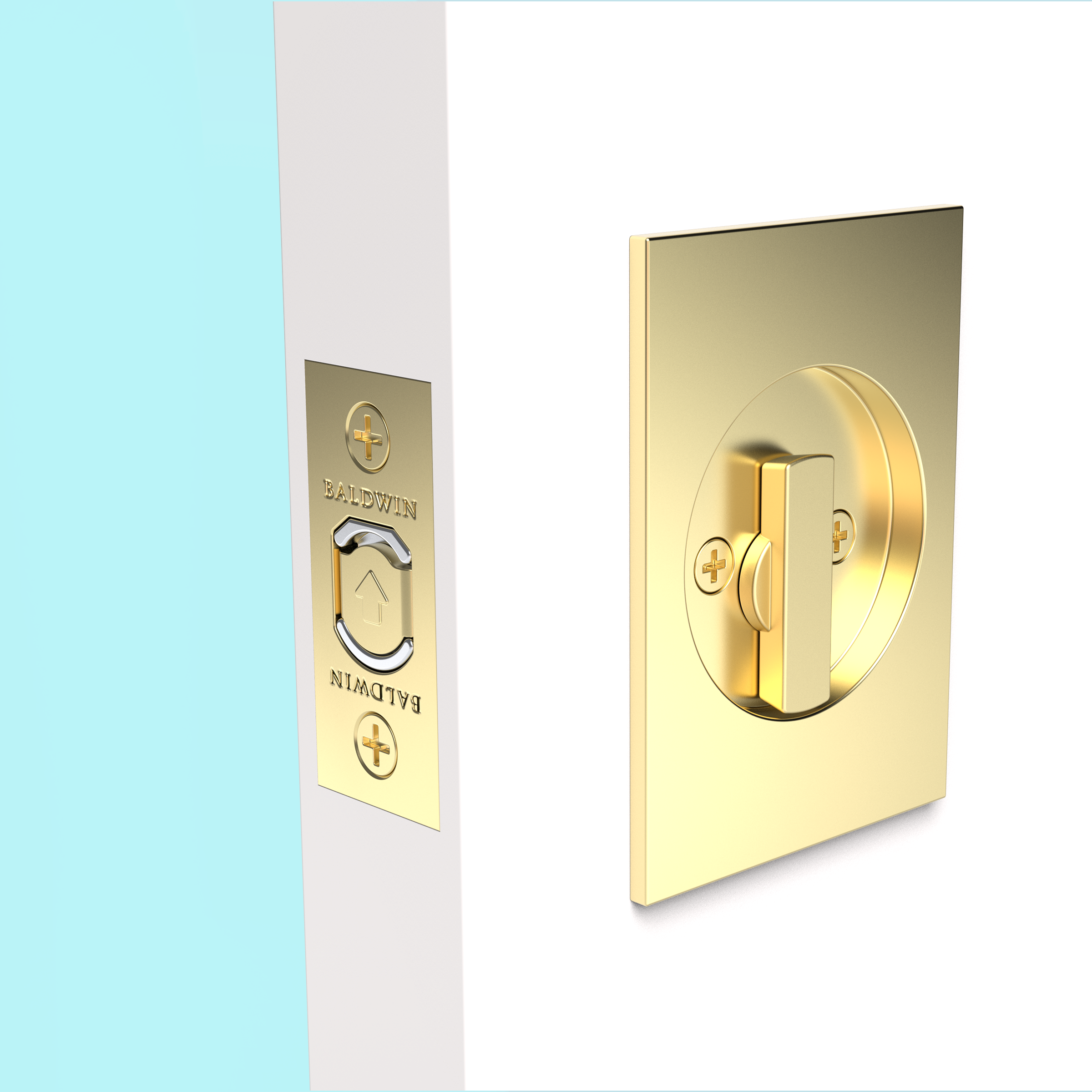 Close-up image of a gold toggle switch and a gold switch plate on a wall.
