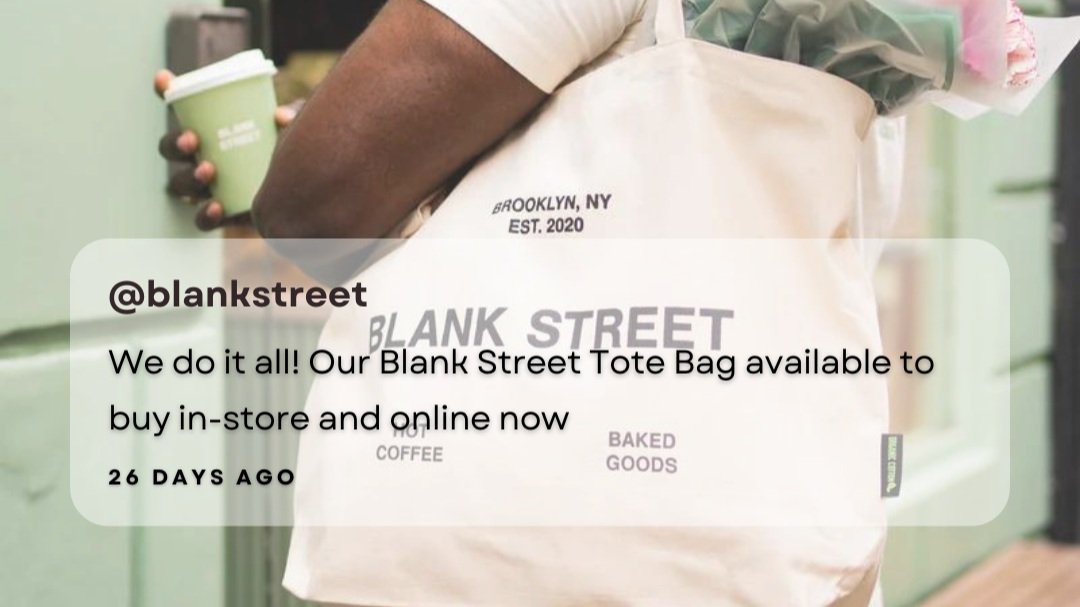 We do it all! Our Blank Street Tote Bag available to buy in-store and online now