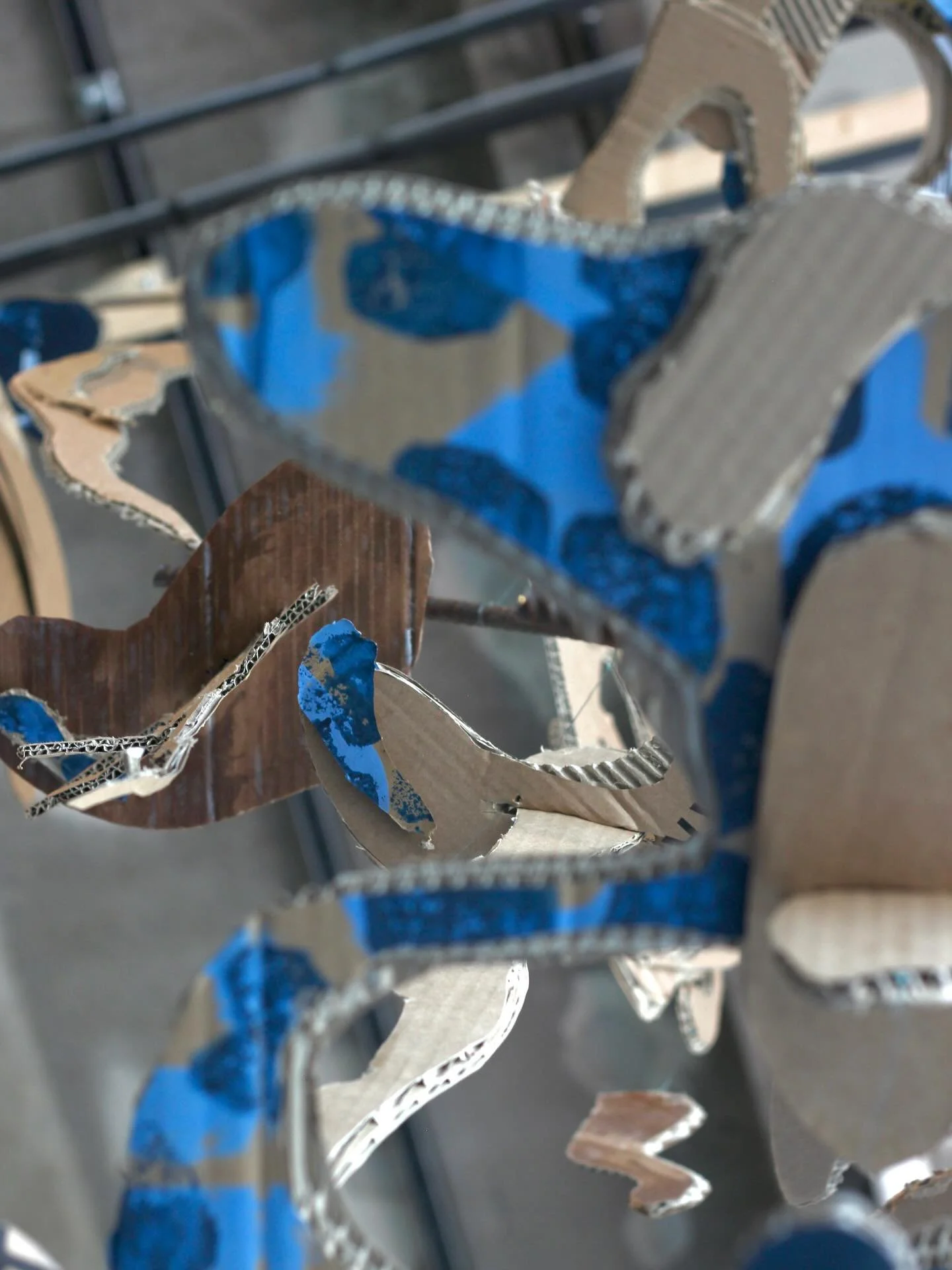 Revisit your seedling library
Knowing comes from feeling

- from: Seedling Library by Bodi Babatola (@bodipoetry )

View from below the mobile that is part of the installation &bdquo;Defining Survival (Queer Everexistence in Motion)&ldquo;