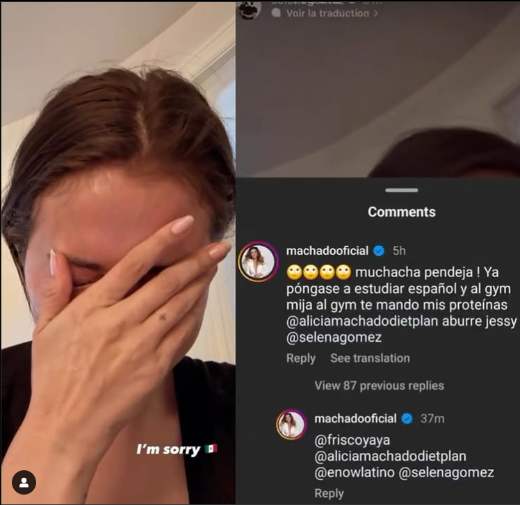 Alicia Machado criticada por comentario a Selena Gómez: "Muchacha pend@#&amp;"