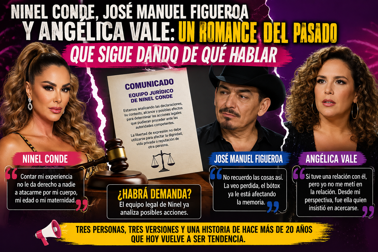 Ninel Conde y José Manuel Figueroa vuelven a enfrentarse por un romance de hace más de 20 años